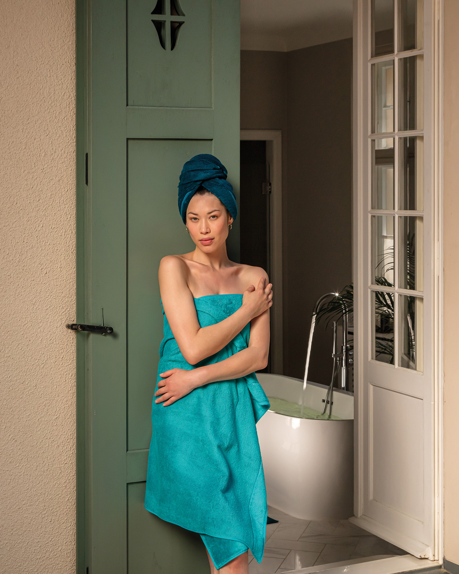 Möve Bamboo Luxe - Farbe: ocean - 460 (1-1104/5244) - Seiflappen 30x30 cm