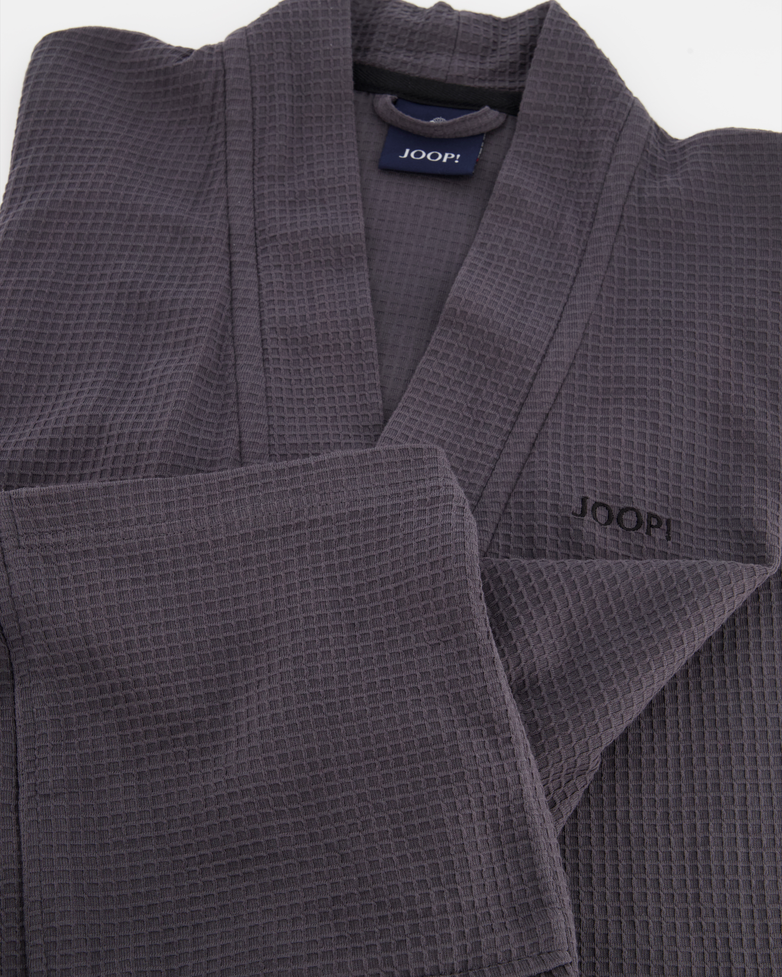 JOOP Herren Bademantel Kimono Pique 1656 - Farbe: Anthrazit - 767 - L