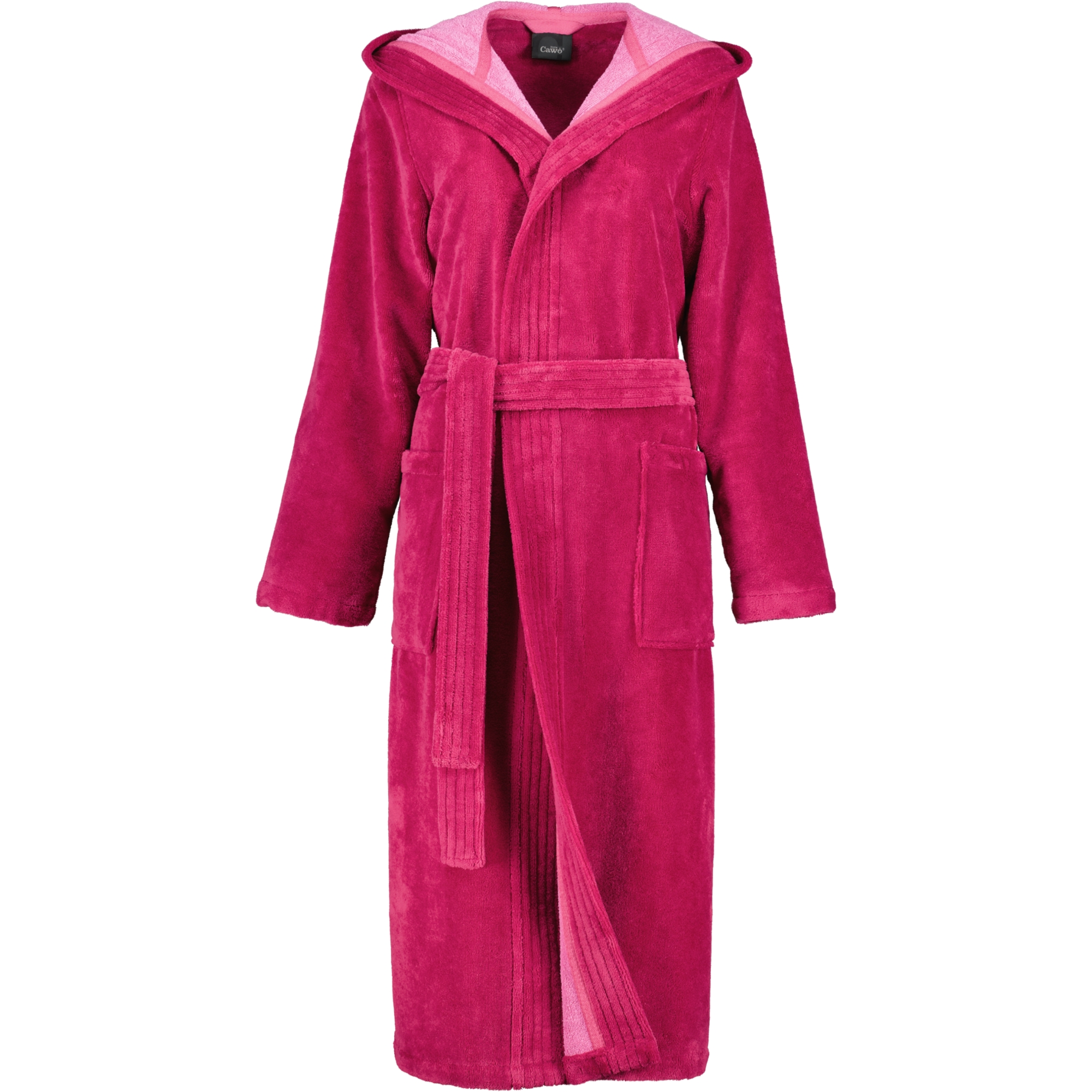 Cawö Home Damen Bademantel Kapuze  802 - Farbe: beere - 22 - S