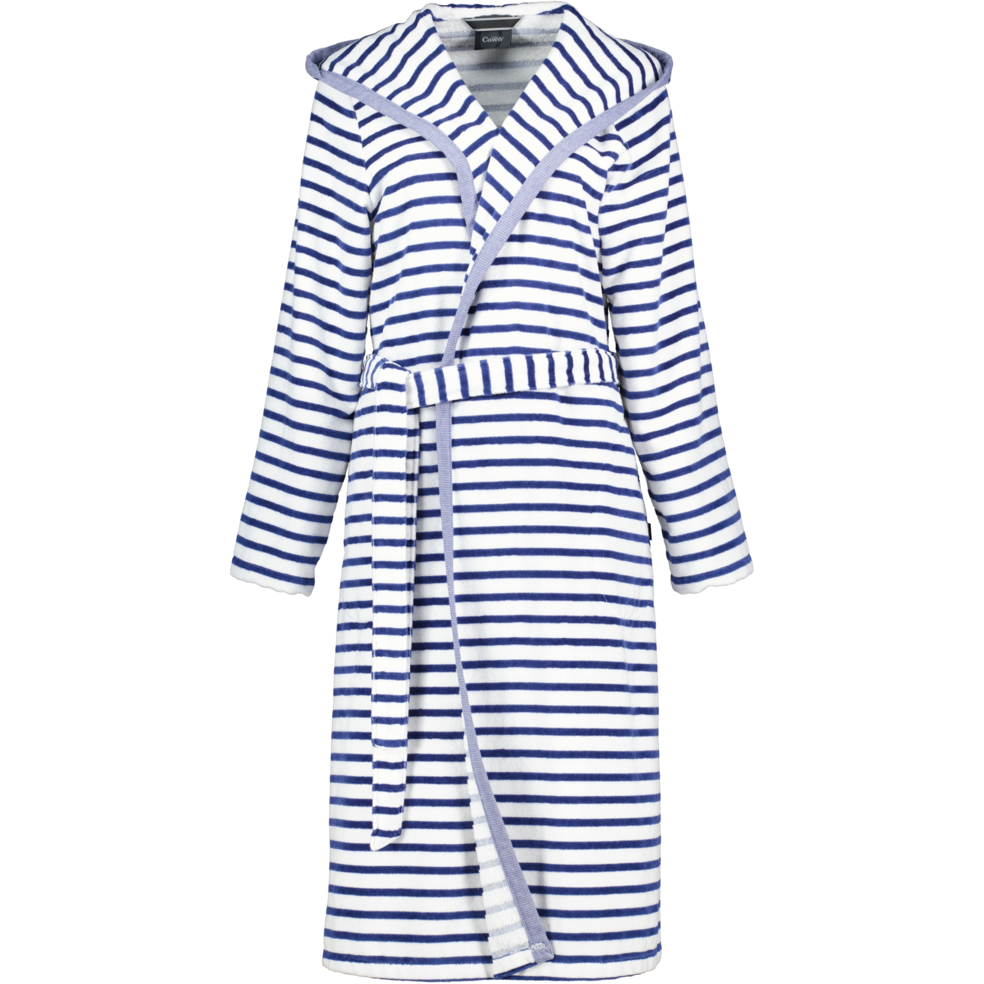 Cawö - Damen Bademantel Kapuze Breton 6596 - Farbe: navy - 16 - S