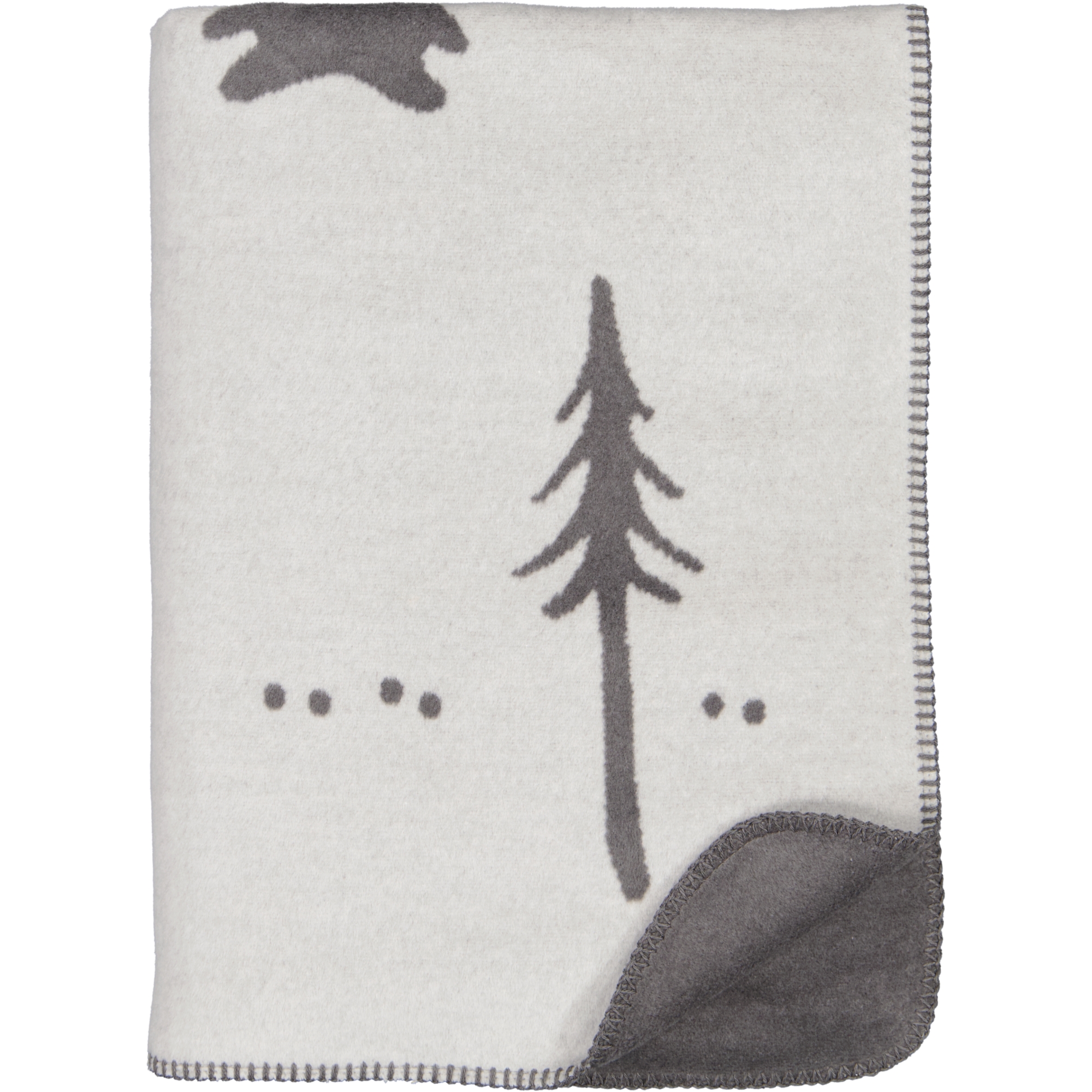 Cawö Wohndecken WINTER EDITION Tannen 62730 stein/anthrazit - 70 - 150x200 cm