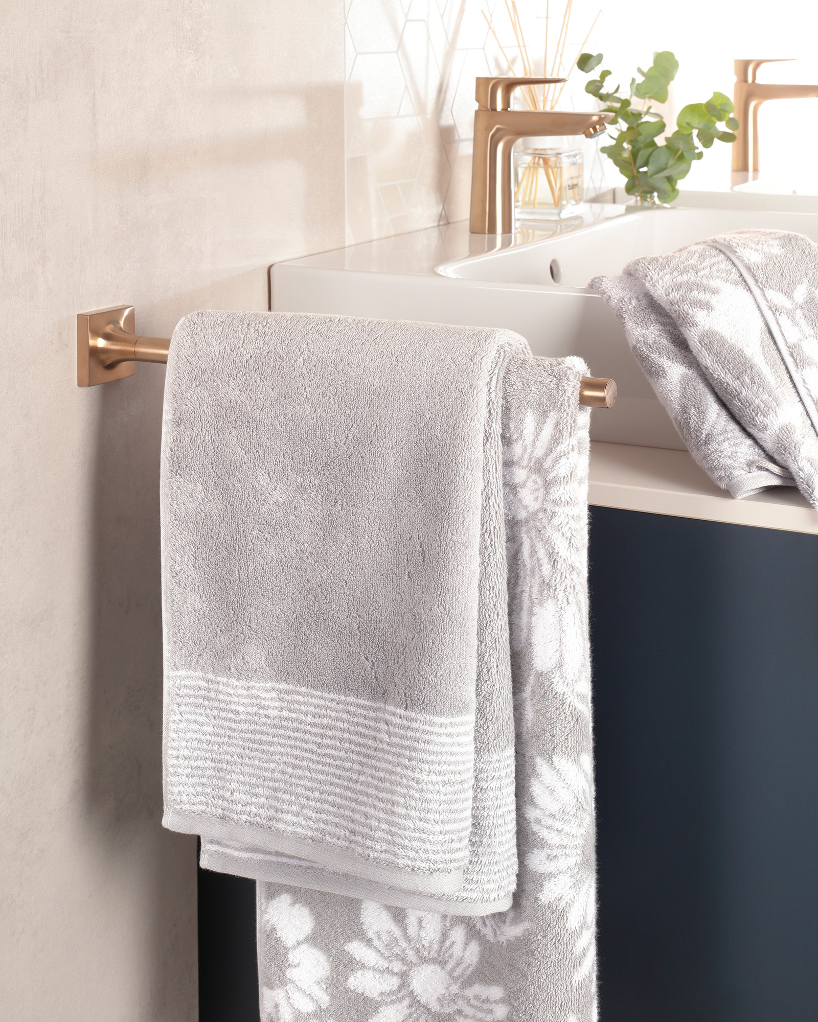 Cawö - Luxury Home Two-Tone 590 - Farbe: platin - 76 - Gästetuch 30x50 cm
