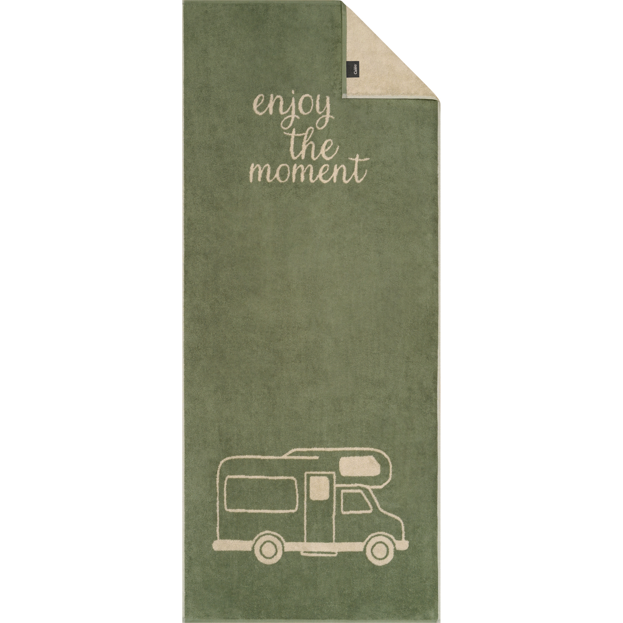 Cawö Saunatücher Postcard Towels TRAVEL Camper 6286 field - 43 - Saunatuch 70x180 cm