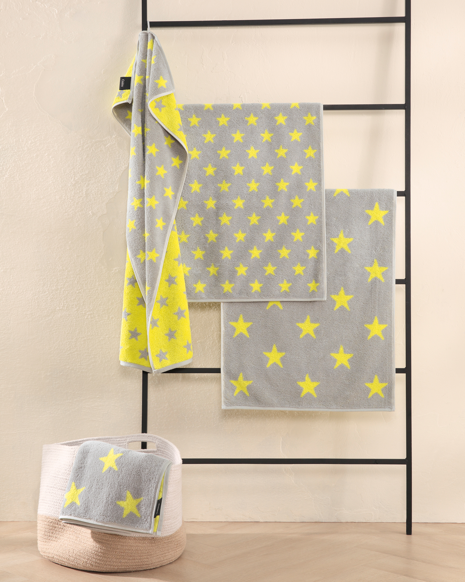Cawö Handtücher NEW STARS Sterne klein 6261 beige/basalt - 37