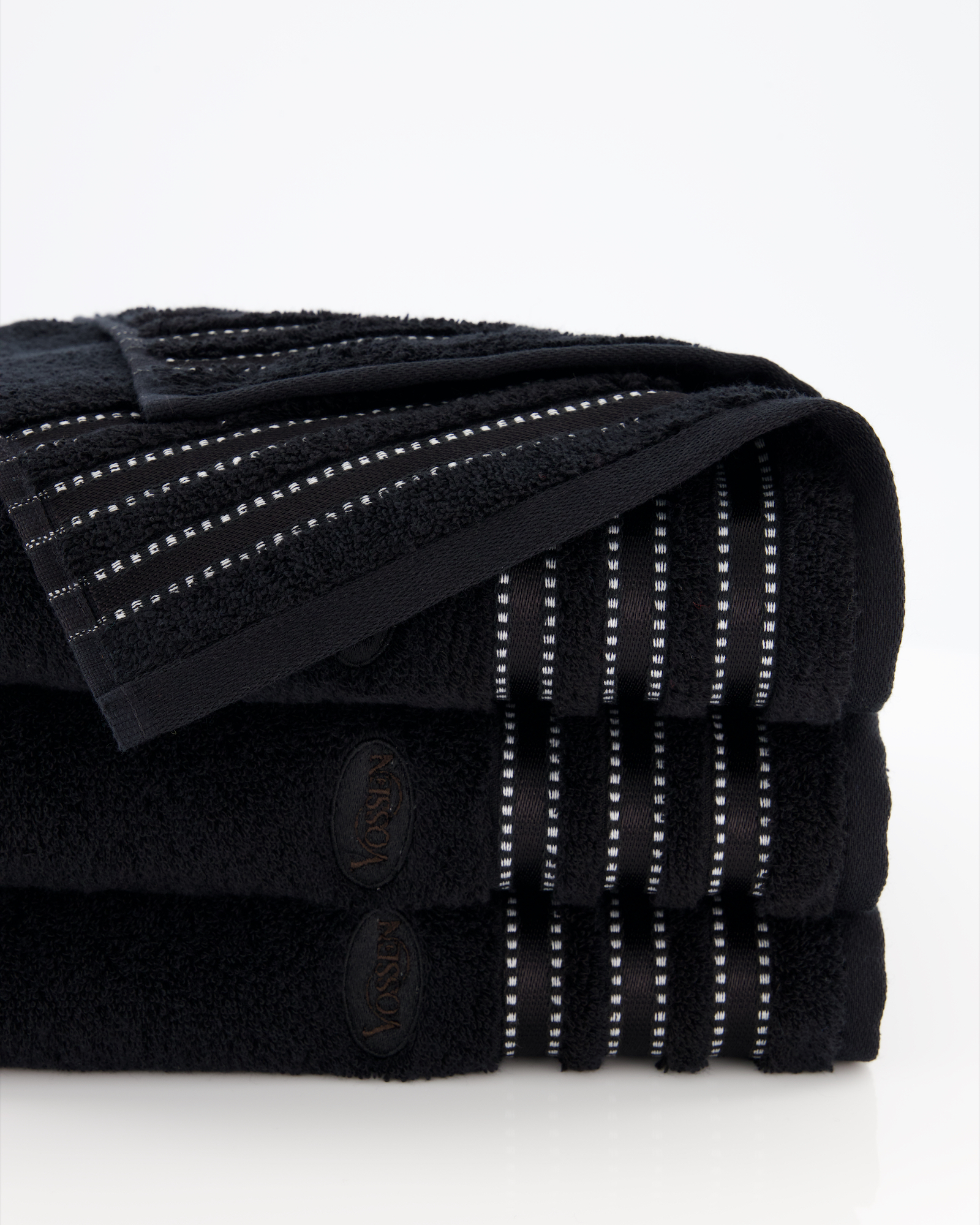 Vossen Handtücher Cult de Luxe schwarz - 7900 - Duschtuch 67x140 cm