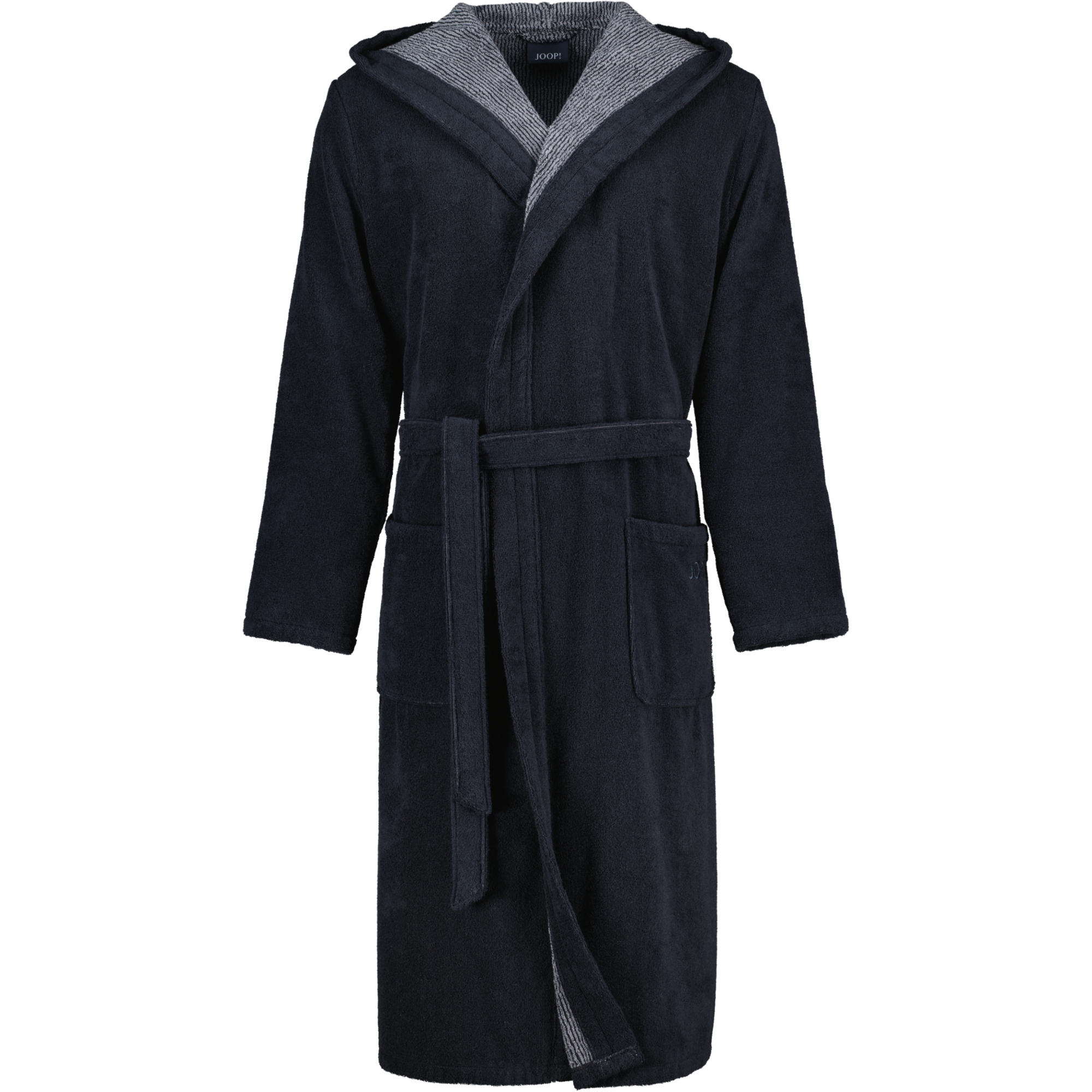JOOP! Classic - Herren Bademantel - Kapuze 1619 - Farbe: 97 - Schwarz