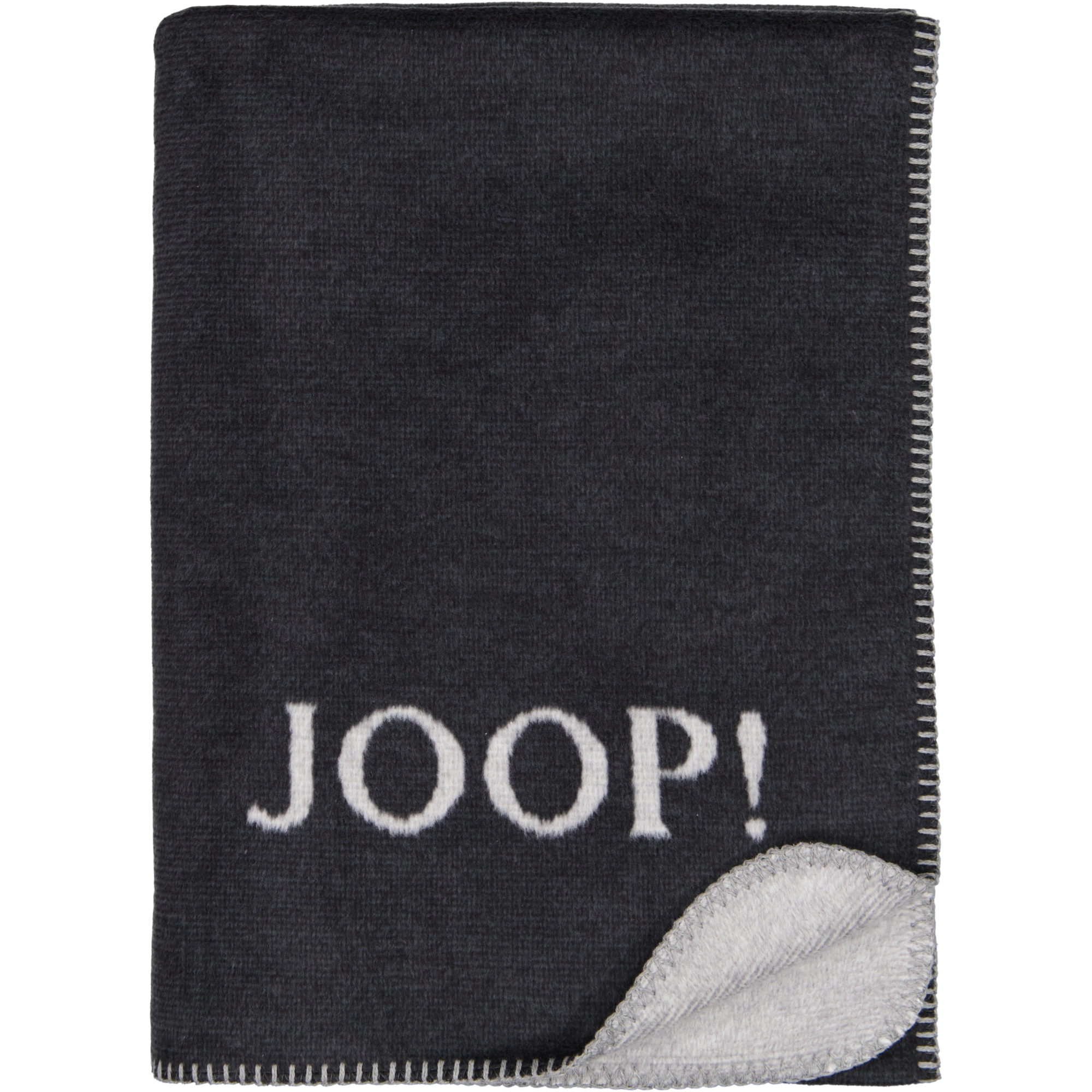 JOOP! Wohndecke Melange-Doubleface - Größe: 150x200 cm - Farbe: Anthrazit-Silber