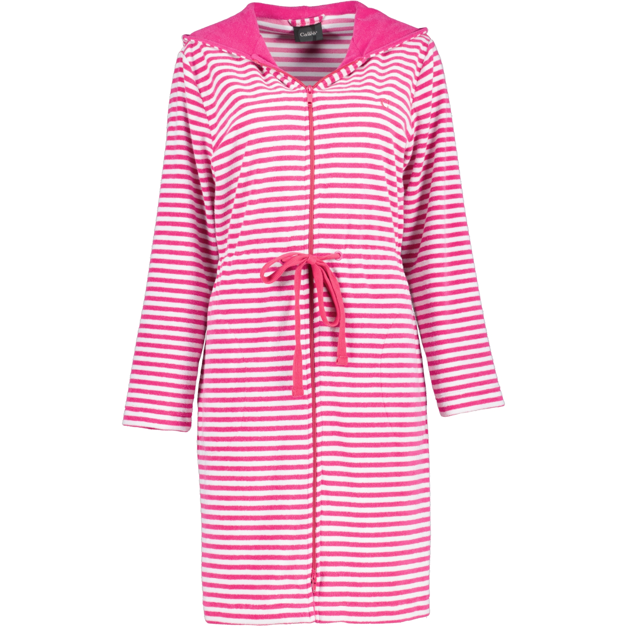 Cawö Home Bademäntel Damen Kurzmantel mit Kapuze Campus 834 pink - 27