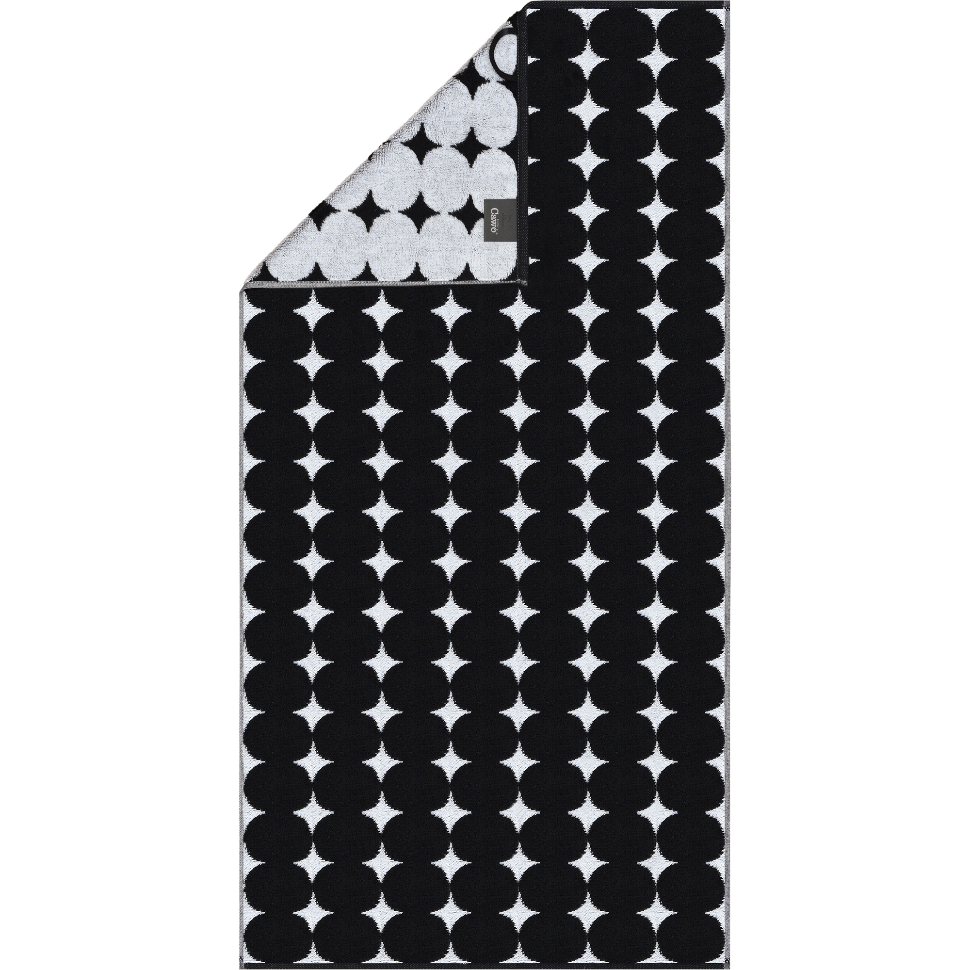 Cawö Handtücher Black&White Bubbles 6279 schwarz/weiß - 96