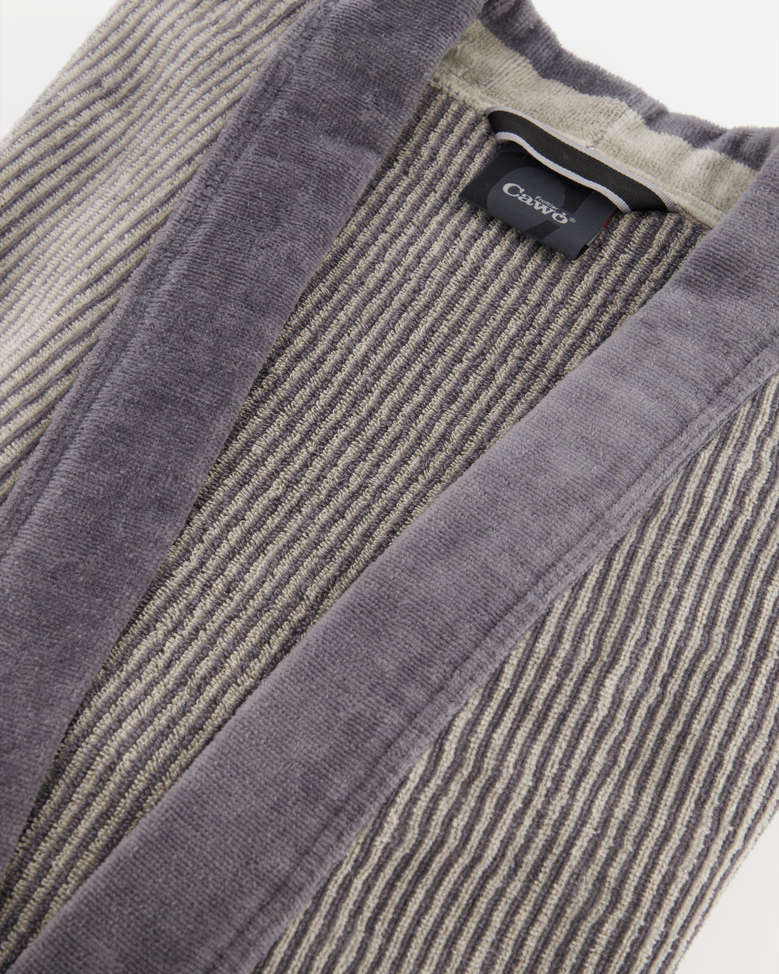 Cawö Bademäntel Herren Kimono Luxury Home 5840 stein - 37