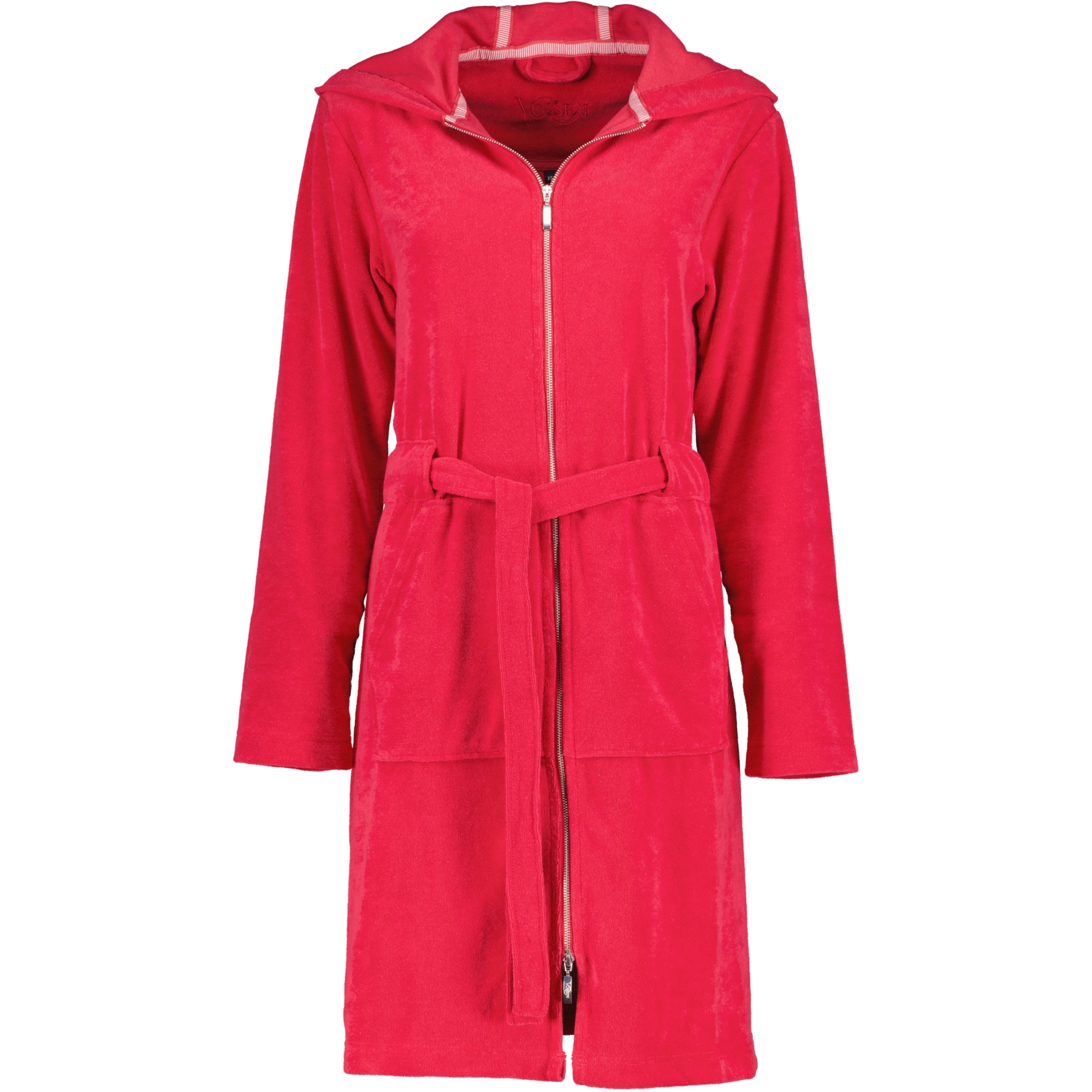 Vossen Bademäntel Damen Kurzmantel mit Kapuze Tampa kirschrot - 3680