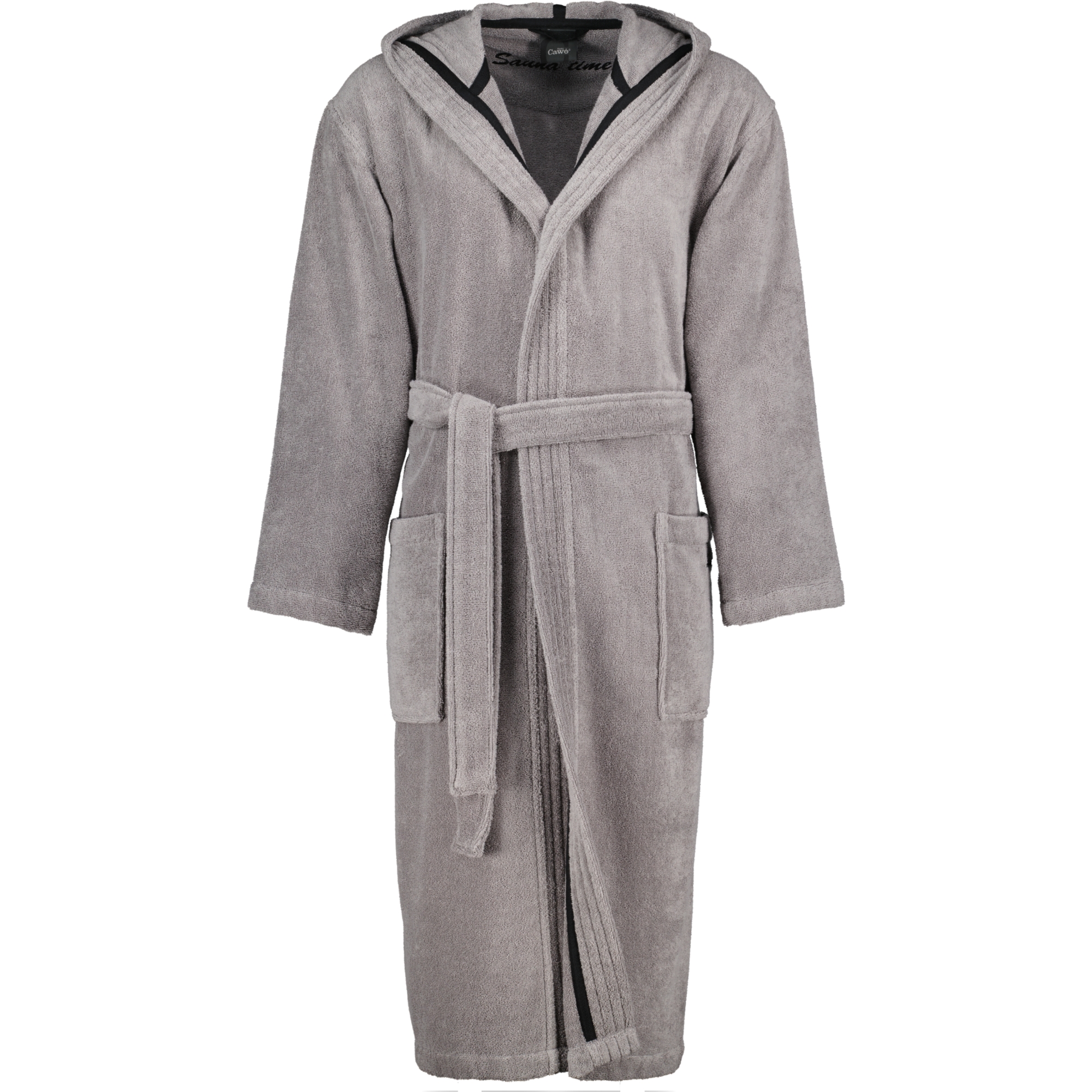 Cawö Home Bademantel Sauna Time Herren Kapuze 833 - Farbe: stein - 79 - L