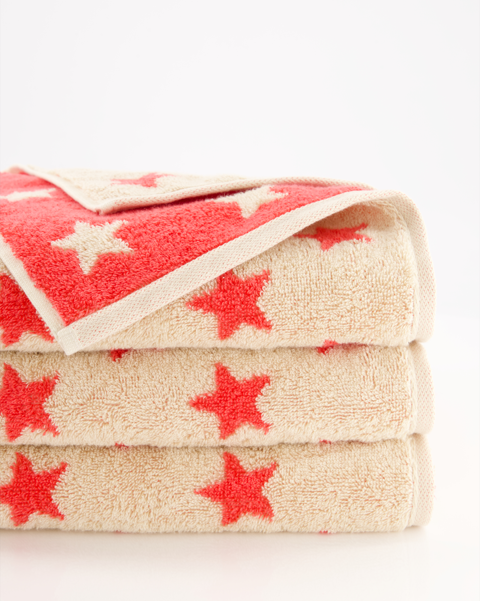 Cawö Handtücher NEW STARS Sterne klein 6261 beige/pink - 32