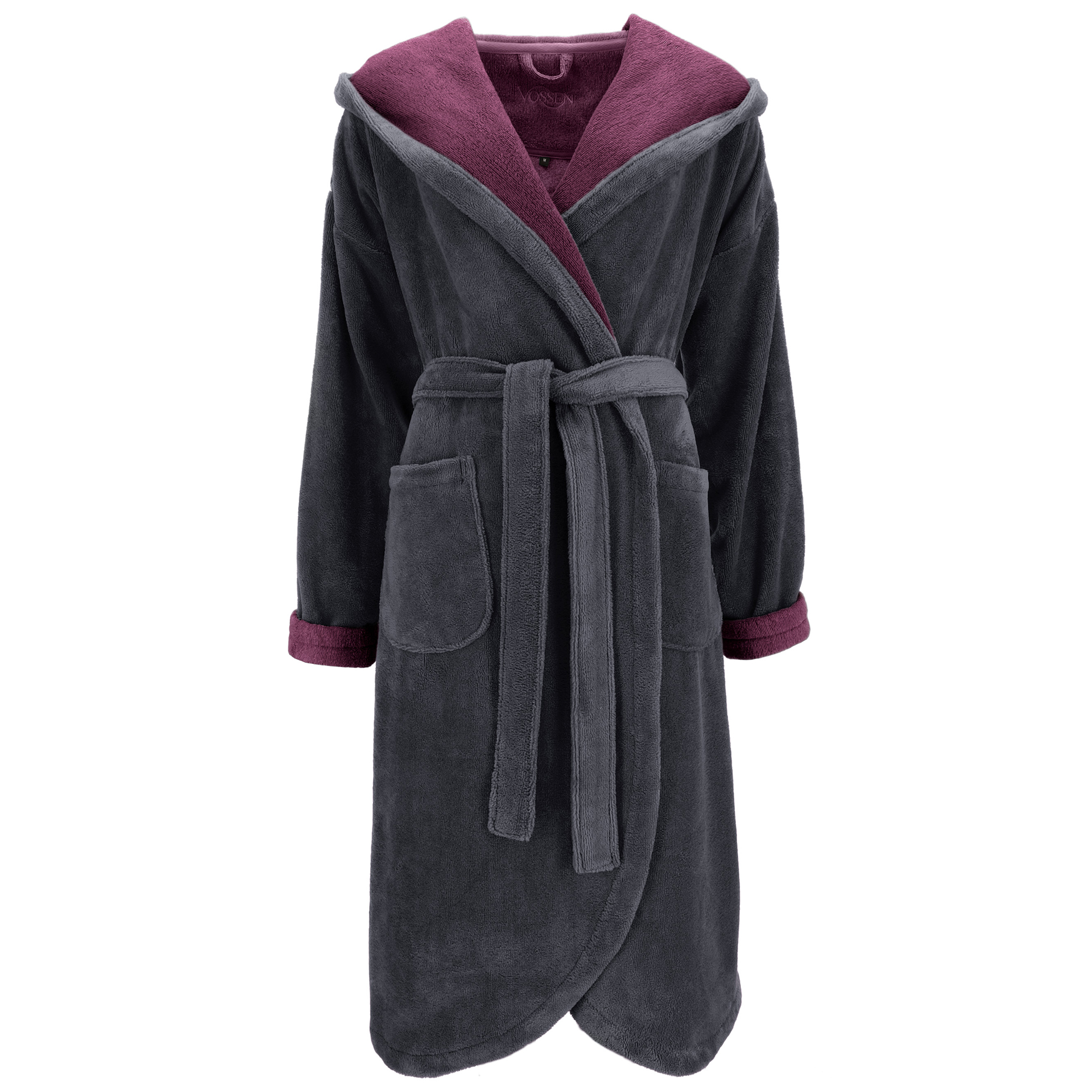 Vossen Bademäntel Damen Kapuze Balance Carmen graphit/elderberry - 0005