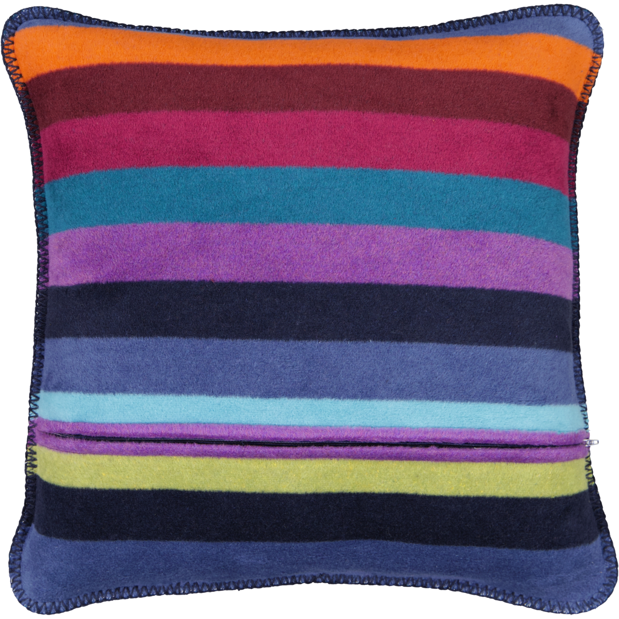 Cawö Kissenhüllen Lifestyle Blockstreifen 70481 multicolor dunkel - 84 - 50x50 cm