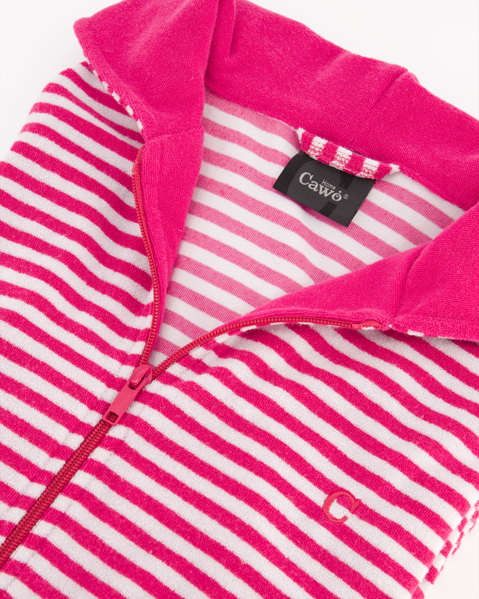 Cawö Home Bademäntel Damen Kurzmantel mit Kapuze Campus 834 pink - 27