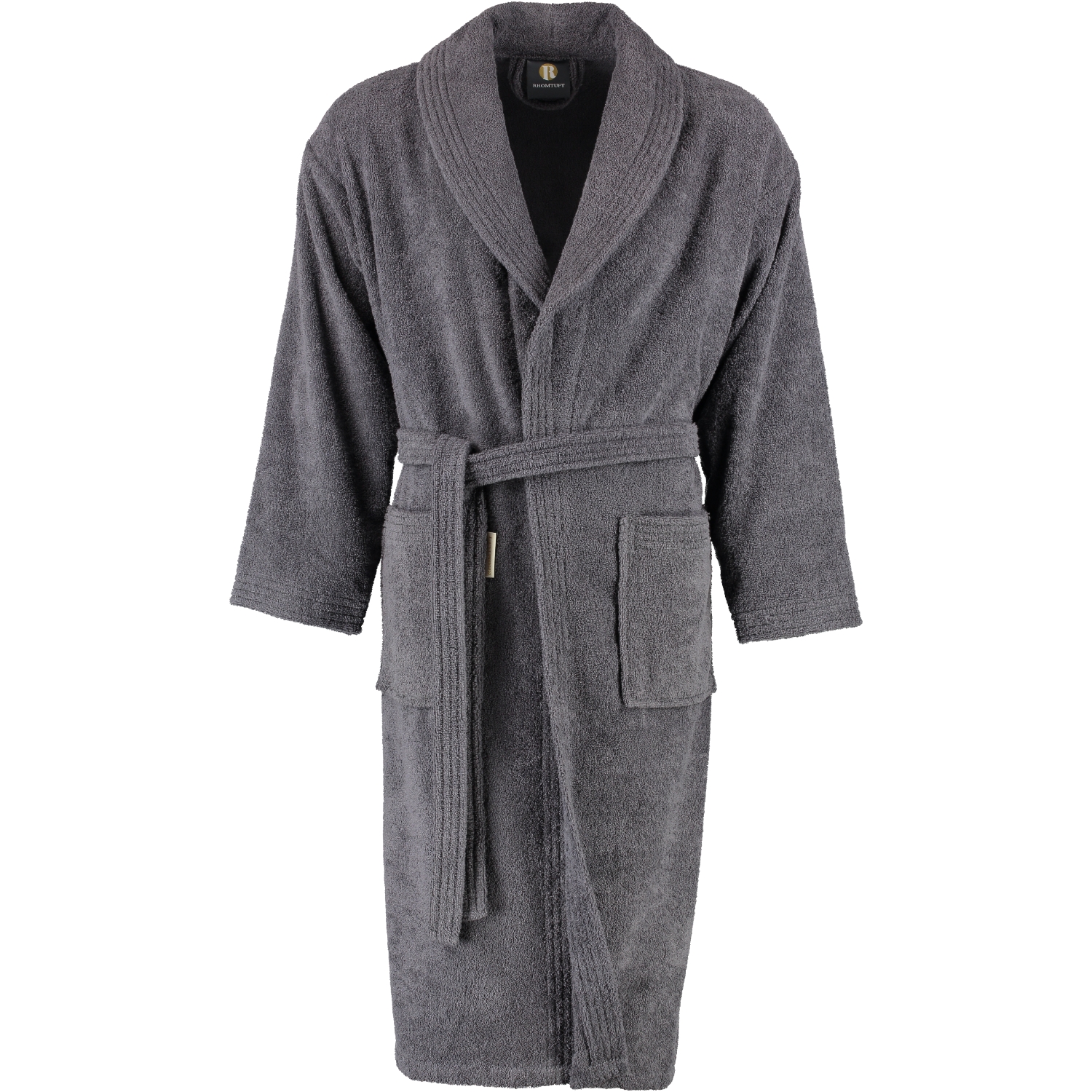 Rhomtuft - Bademantel Sir & Lady - Unisex - Farbe: zinn - 02 - XL
