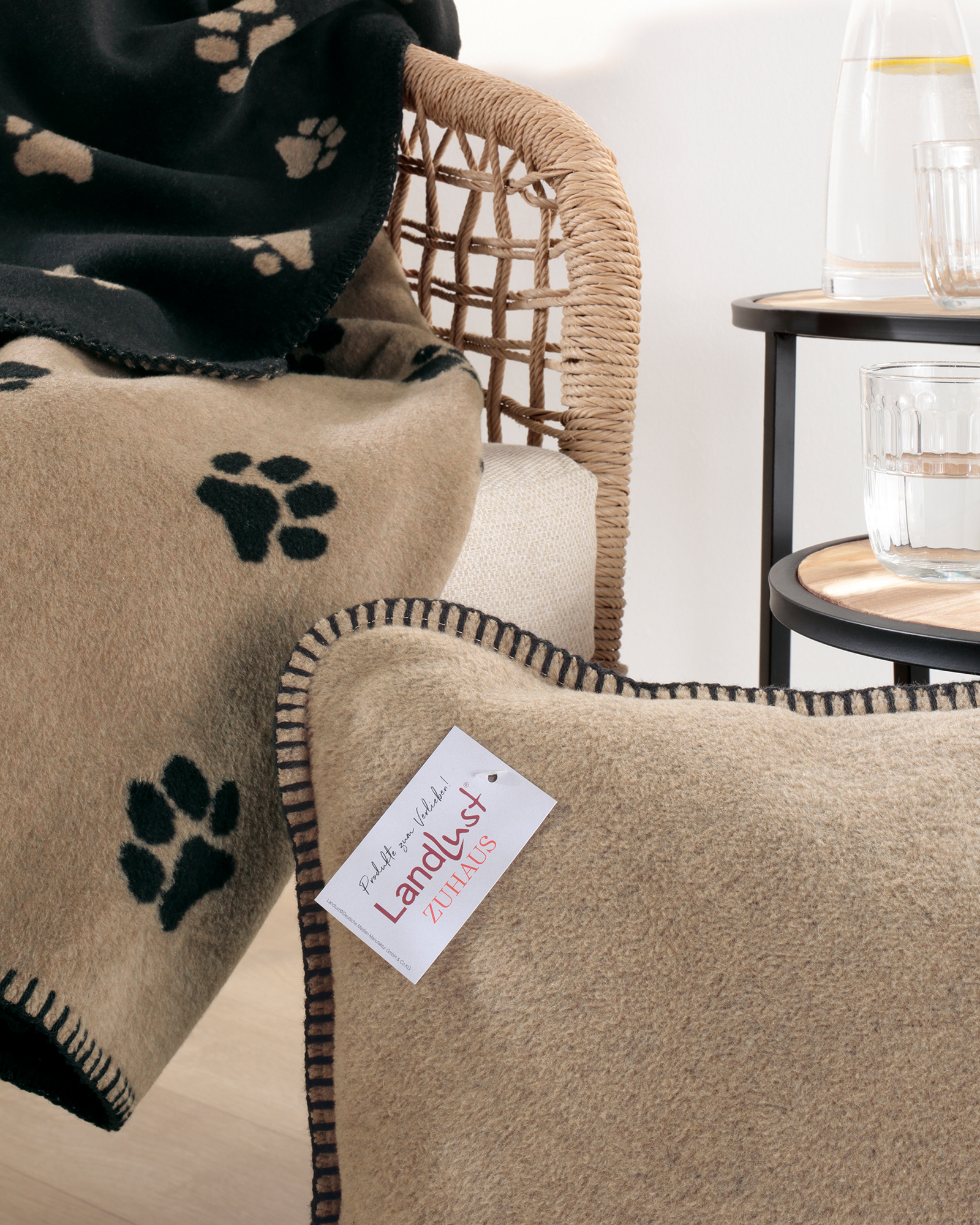 Cawö Kissenhüllen WE LOVE DOGS Companion 62480 natur/beige - 33 - 50x50 cm
