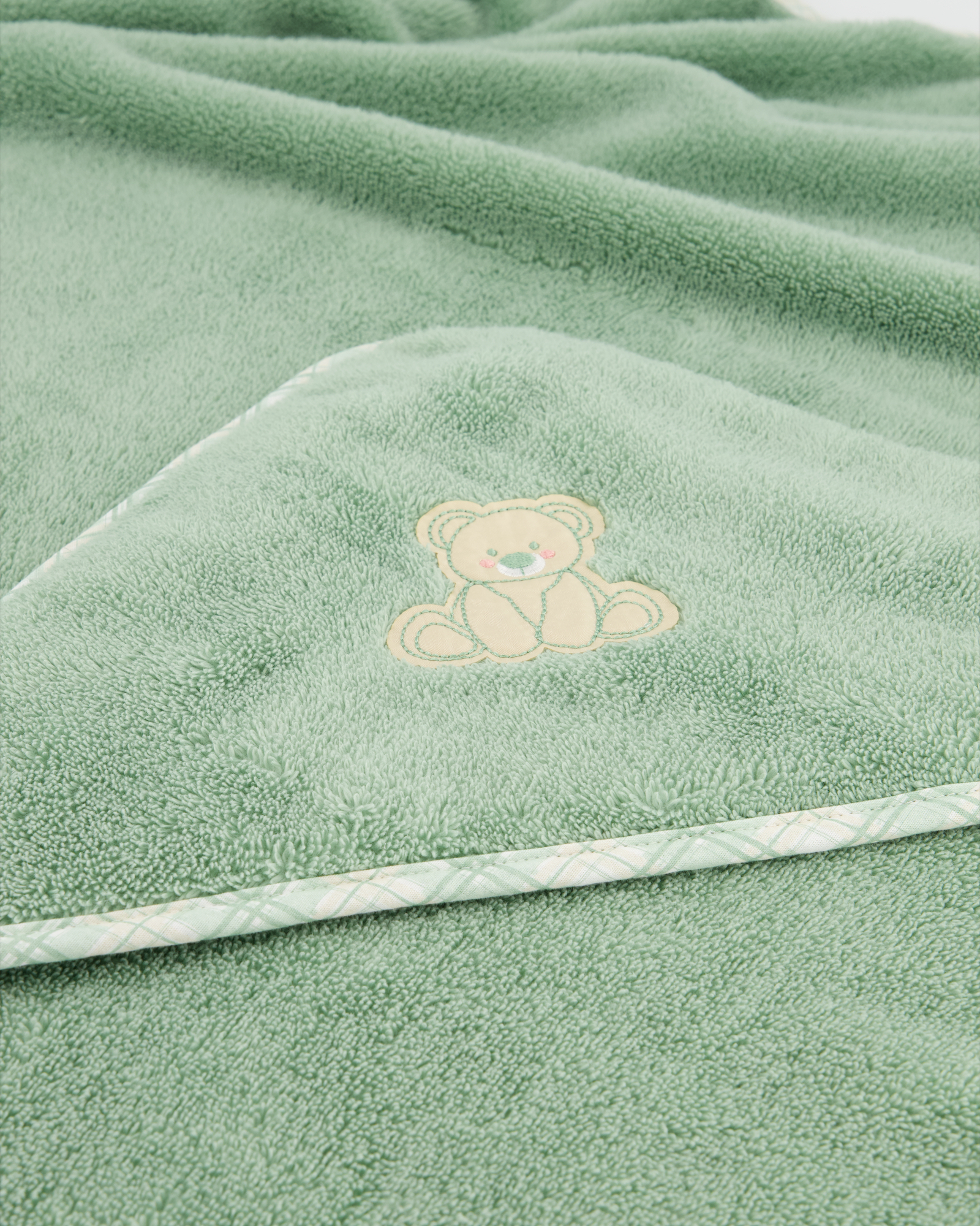 Vossen Kapuzentücher Teddy soft green - 5305 - Kapuzentuch 100x100 cm
