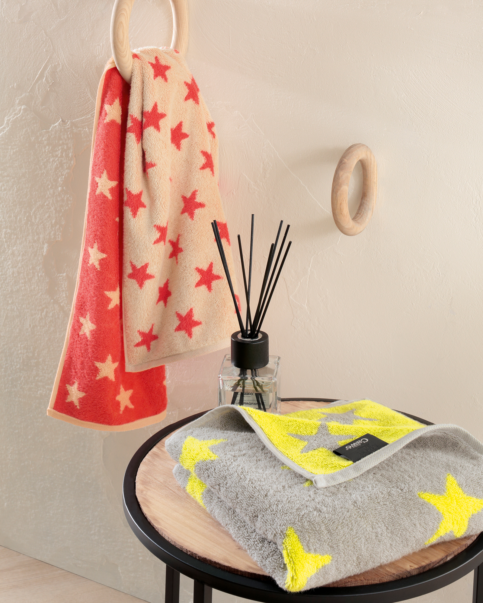 Cawö Handtücher NEW STARS Sterne groß 6260 beige/pink - 32