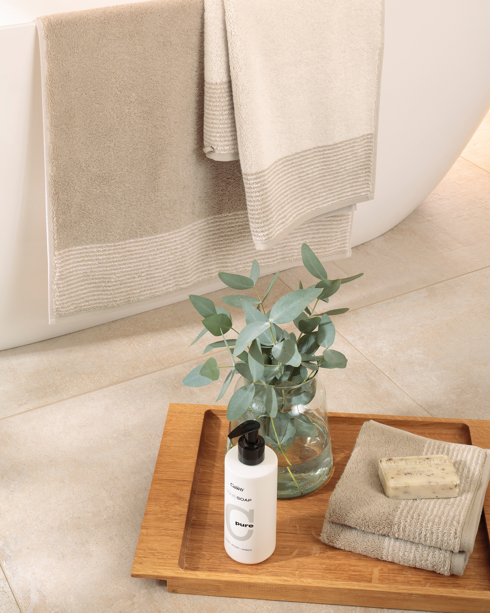 Cawö Handtücher Luxury Home Two-Tone 590 natur - 36