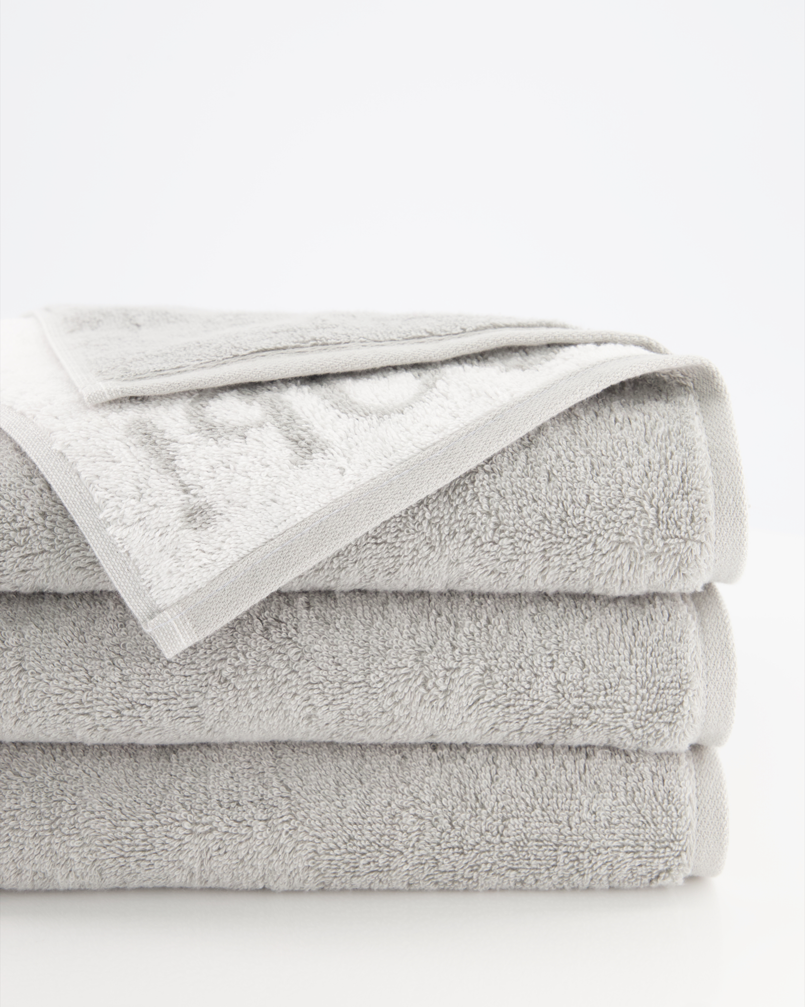 JOOP! Classic - Doubleface 1600 - Farbe: Silber - 76 - Waschhandschuh 16x22 cm