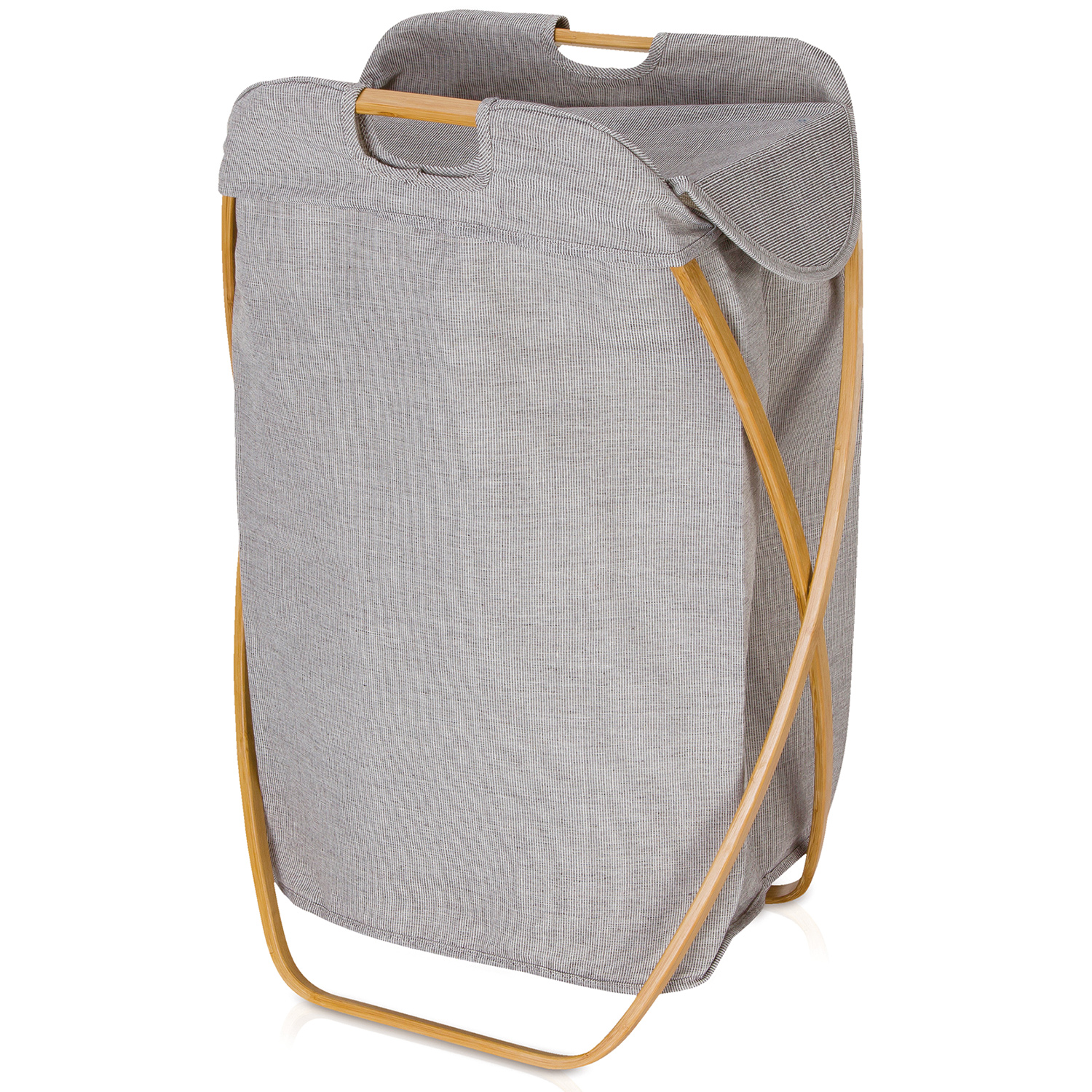 Möve Bamboo Klappbarer Wäschekorb - Farbe: grey - 081 (4-4198)