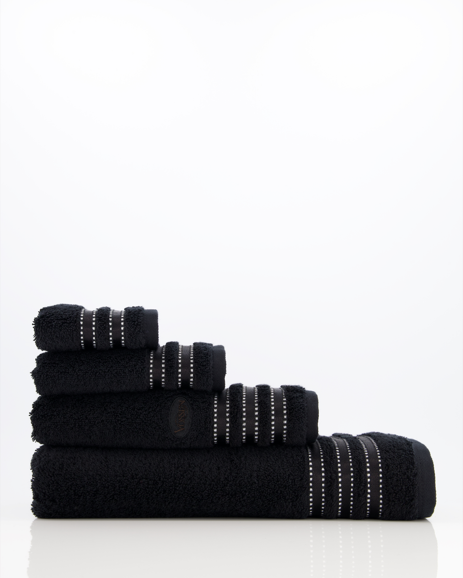 Vossen Handtücher Cult de Luxe schwarz - 7900 - Duschtuch 67x140 cm
