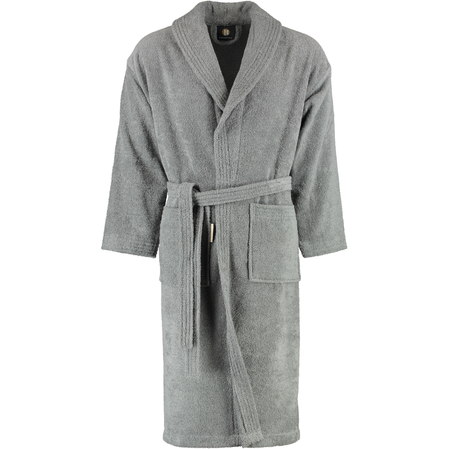 Rhomtuft - Bademantel Sir & Lady - Unisex - Farbe: kiesel - 85 - XL