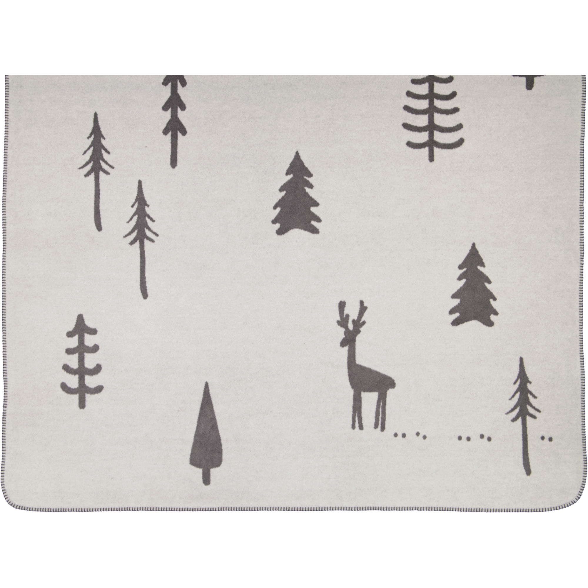 Cawö Wohndecken WINTER EDITION Tannen 62730 stein/anthrazit - 70 - 150x200 cm