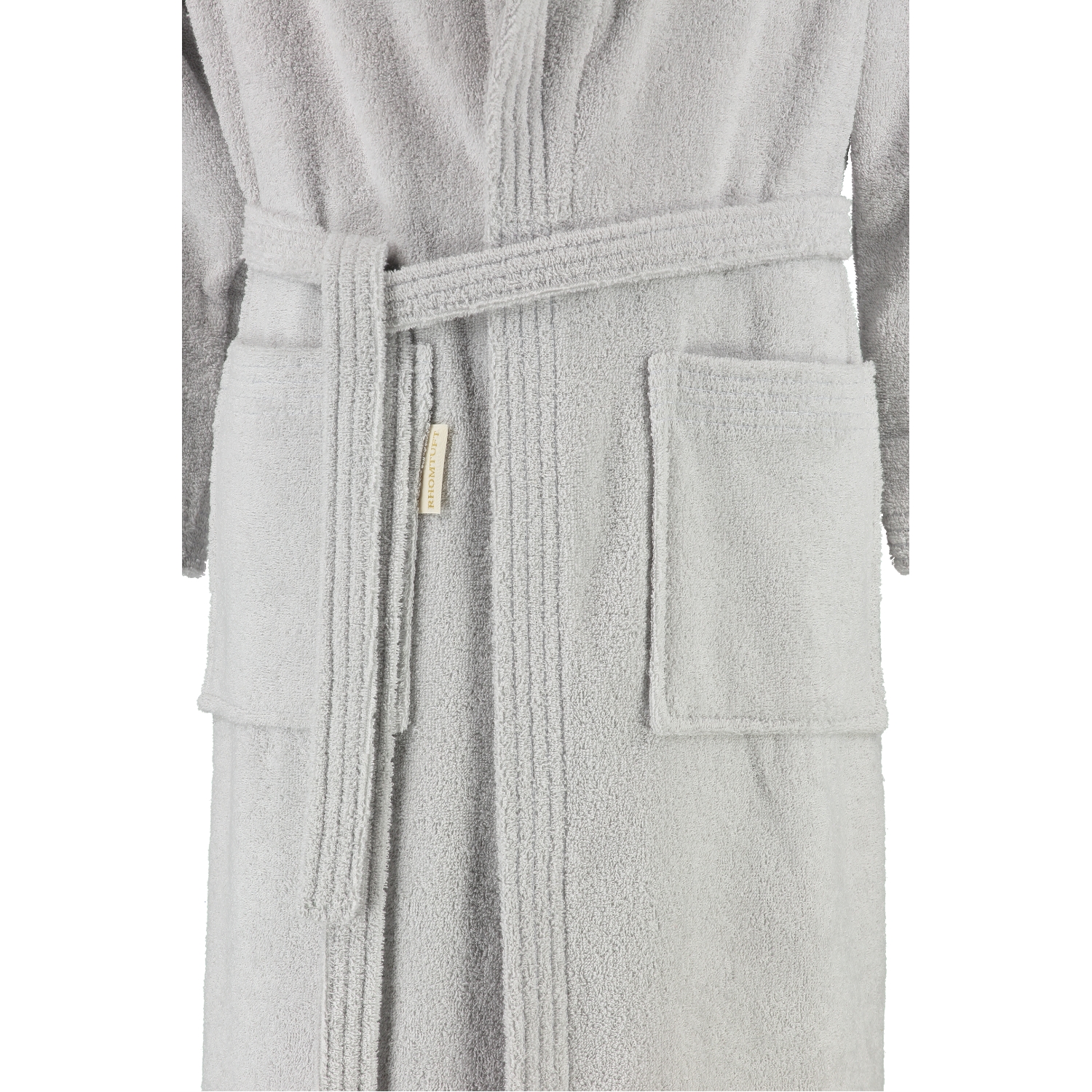 Rhomtuft - Bademantel Sir & Lady - Unisex - Farbe: perlgrau - 11 - M