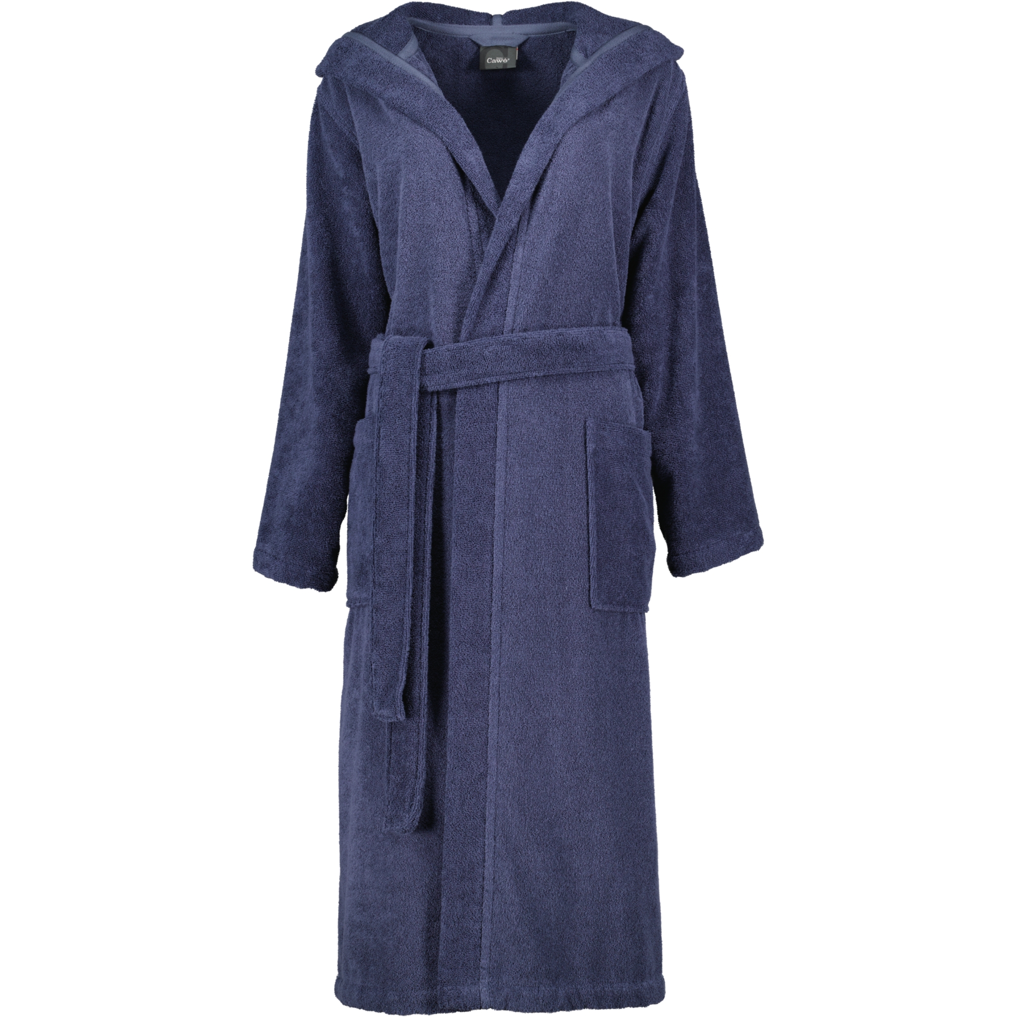 Cawö Home Bademäntel Damen Kapuze Luxury Basics Kapuze 827 blau - 17