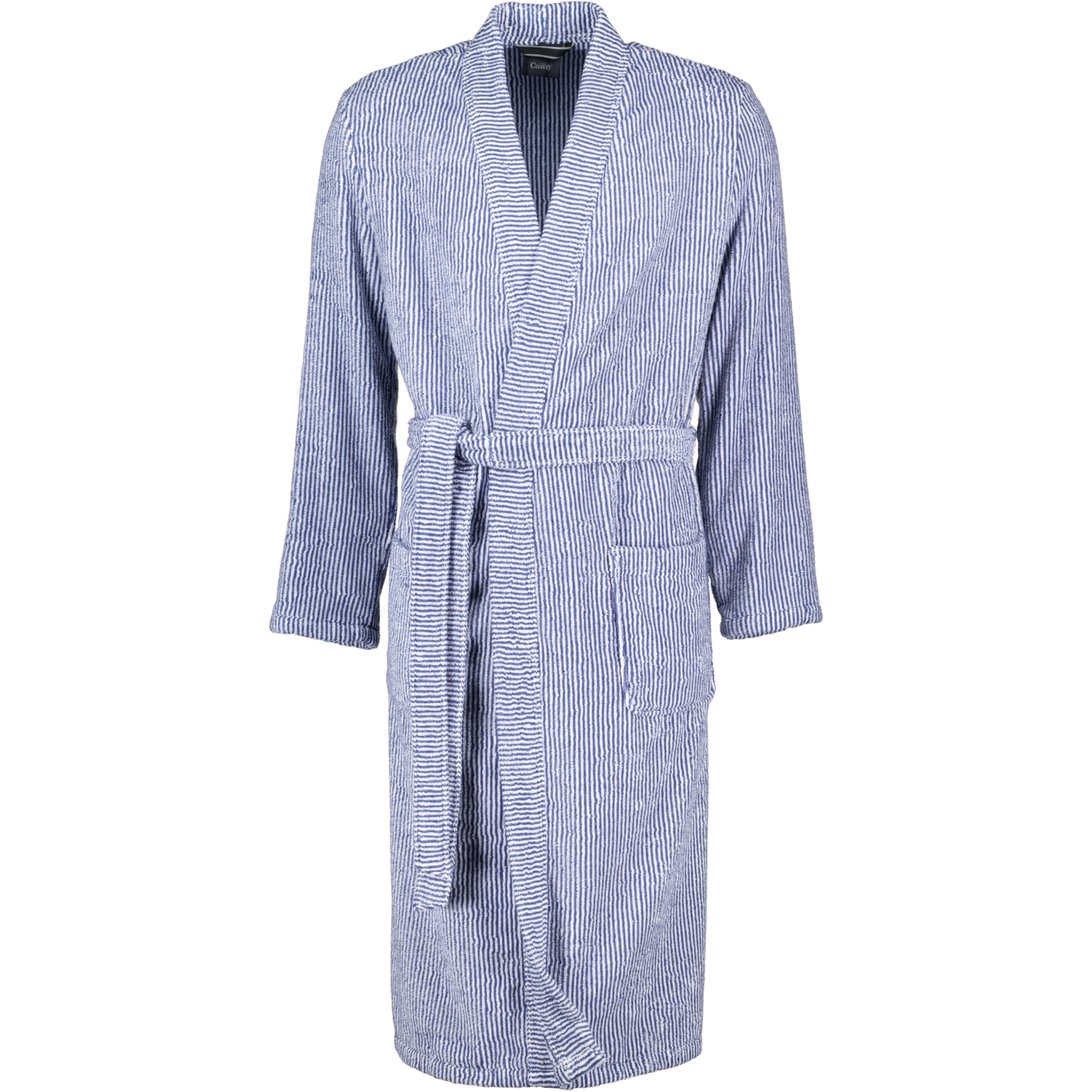 Cawö Bademäntel Herren Kimono Streifen 3834 navy-weiß - 16