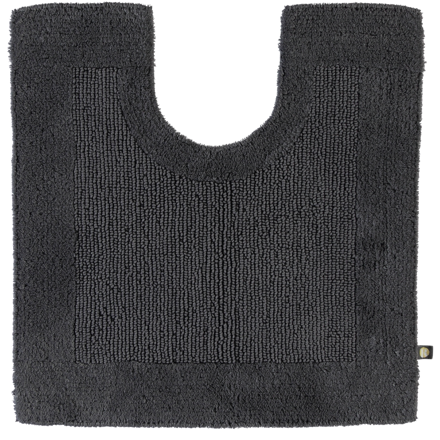 Rhomtuft - Badteppiche Prestige - Farbe: zinn - 02 - Toilettenvorlage mit Ausschnitt 60x60 cm
