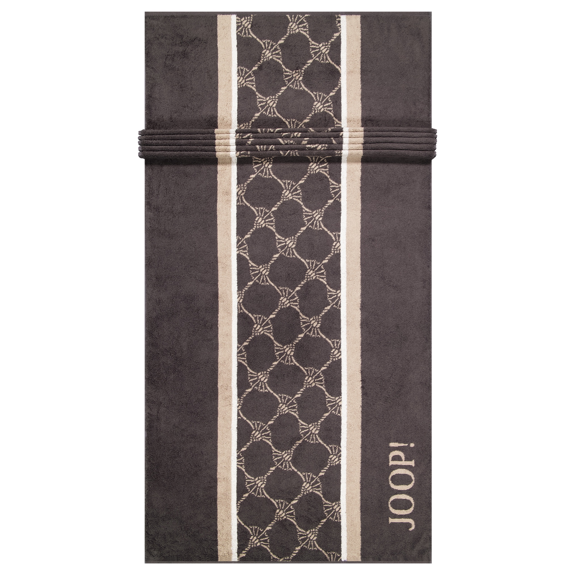 JOOP! Handtücher Sauna Stripes 1717 Anthrazit - 73 - Saunatuch 80x200 cm
