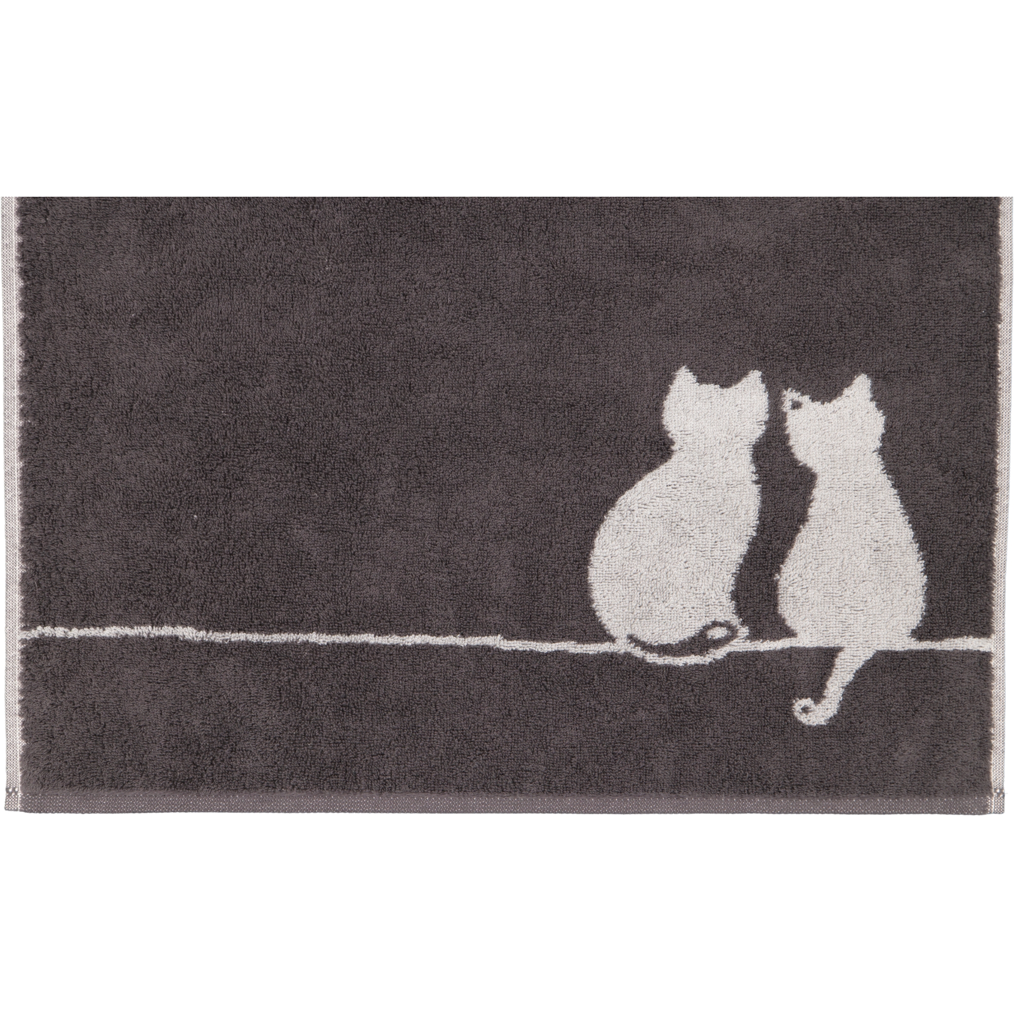 Cawö Handtücher CUTE CATS EDITION You & Me 6263 basalt/platin - 77