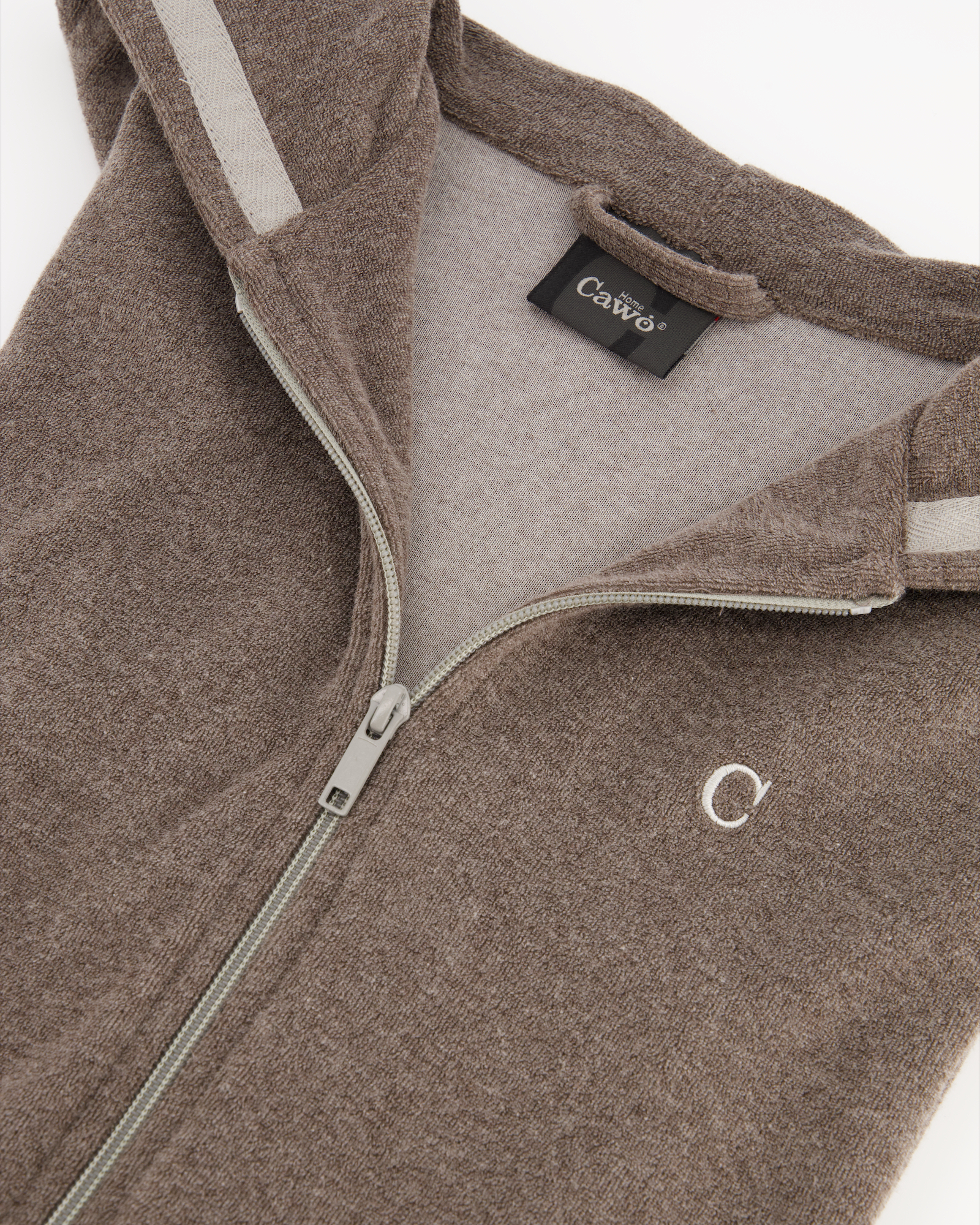 Cawö Home Bademäntel Damen Kurzmantel mit Kapuze Active 821 mocca-stein - 37