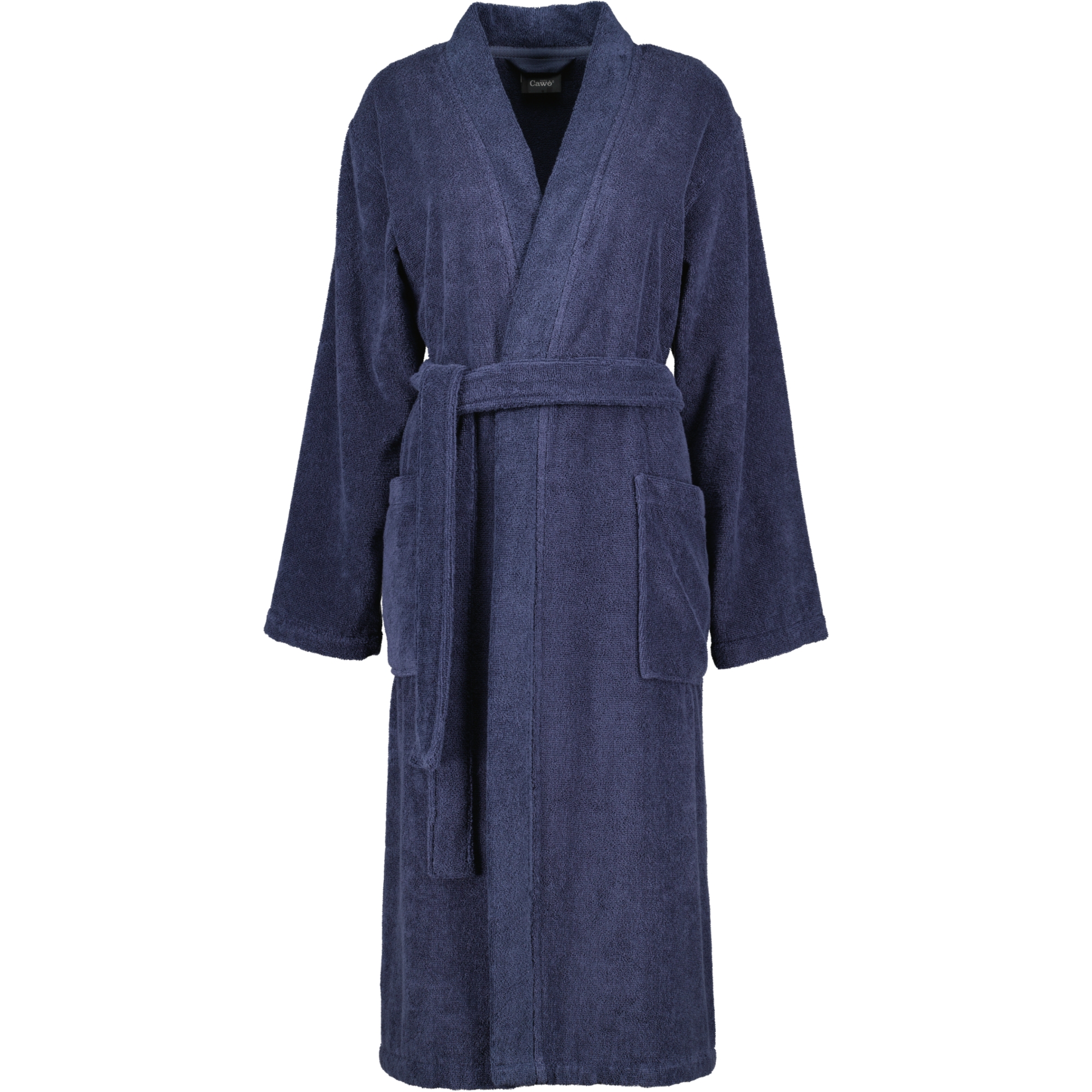 Cawö Home Bademäntel Damen Kimono Luxury Basics Kimono 826 blau - 17