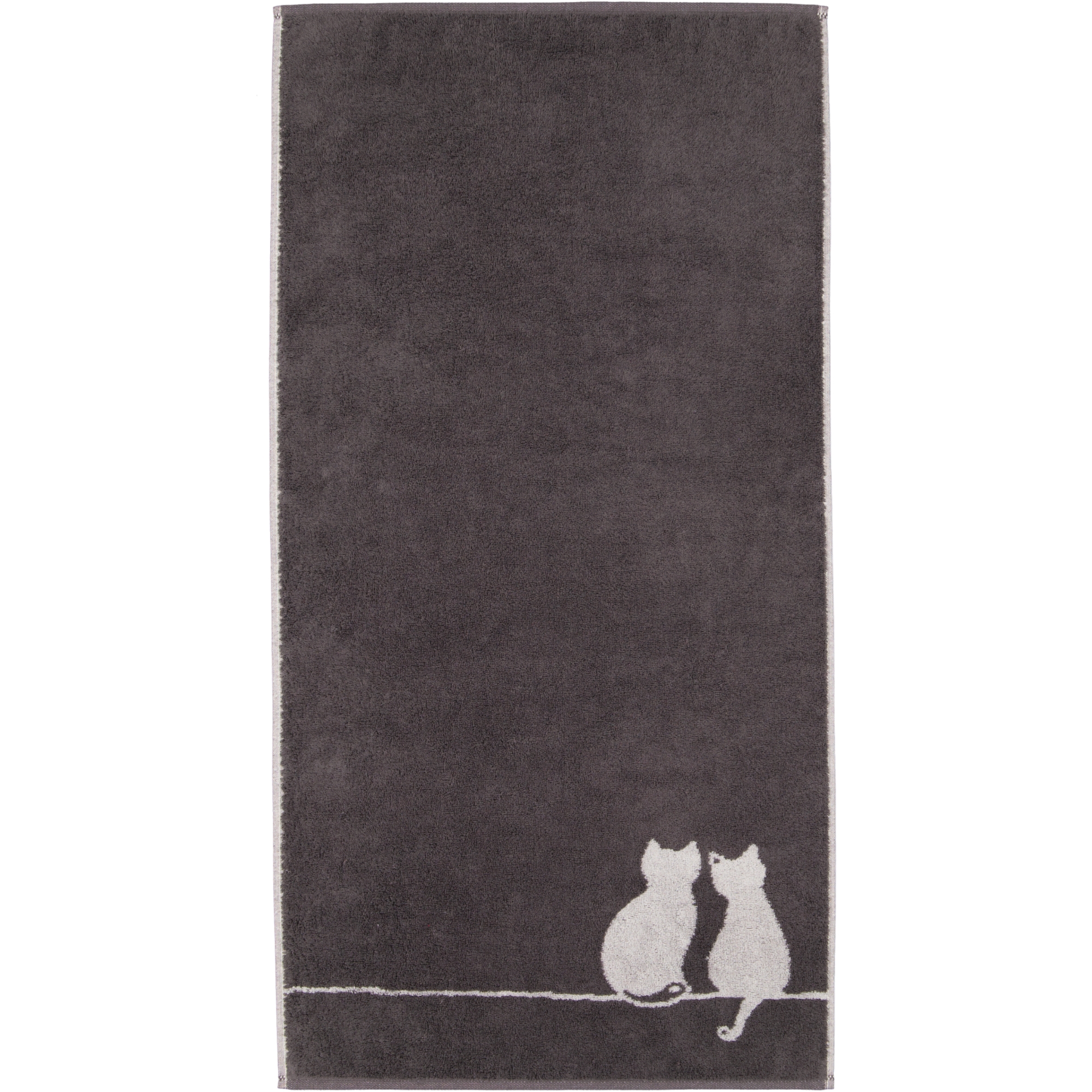 Cawö Handtücher CUTE CATS EDITION You & Me 6263 basalt/platin - 77