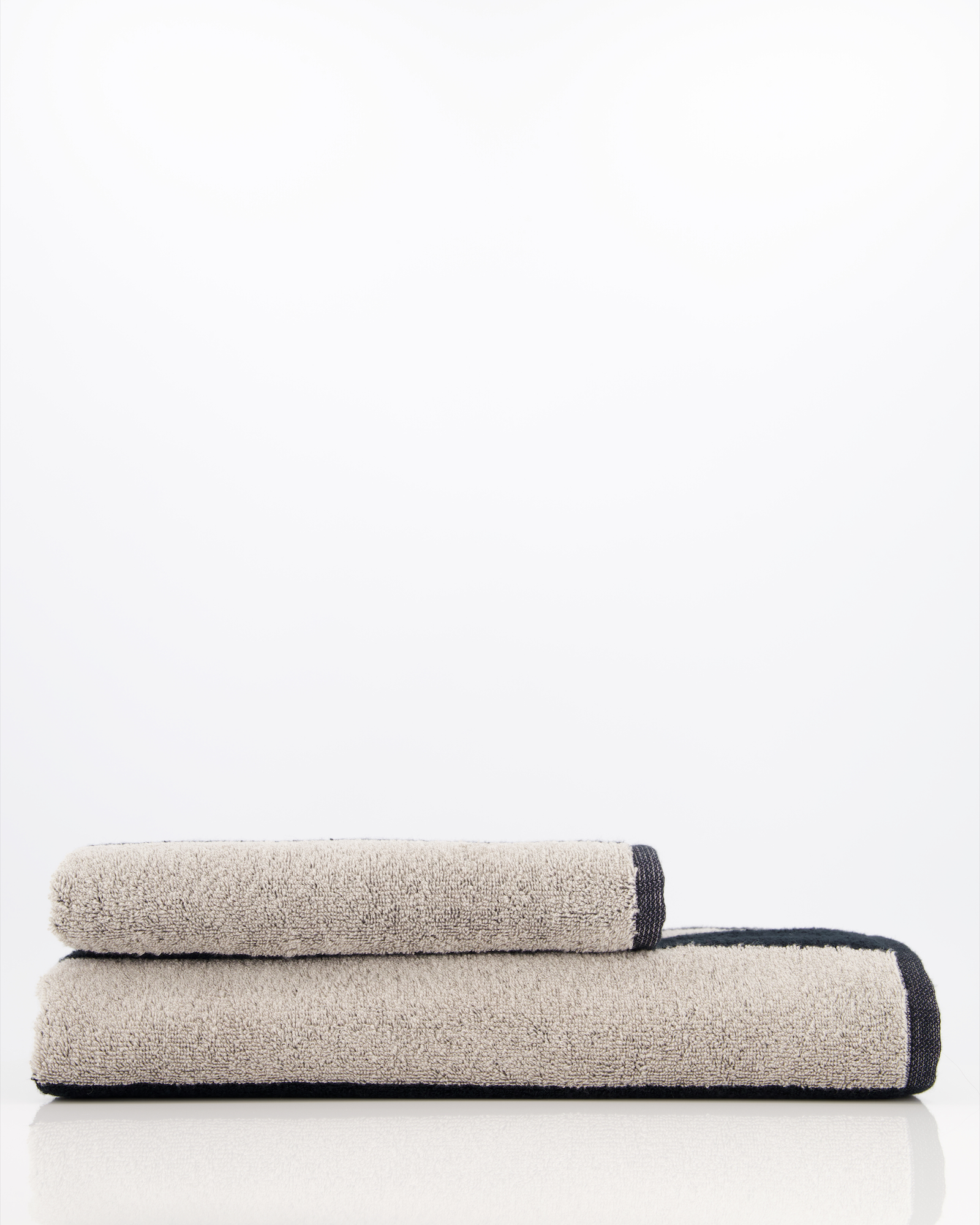 Möve Handtücher Superwuschel Blockstreifen black/cashmere - 082