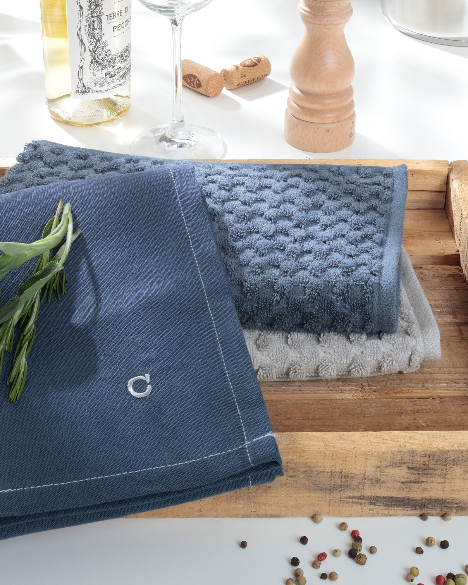 Cawö Cuisine Pro Uni 520 - Küchenhandtuch 50x50 cm - Farbe: nachtblau - 111