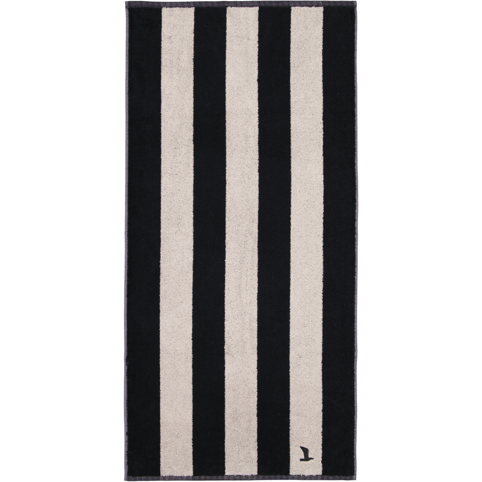 Möve Handtücher Superwuschel Blockstreifen black/cashmere - 082