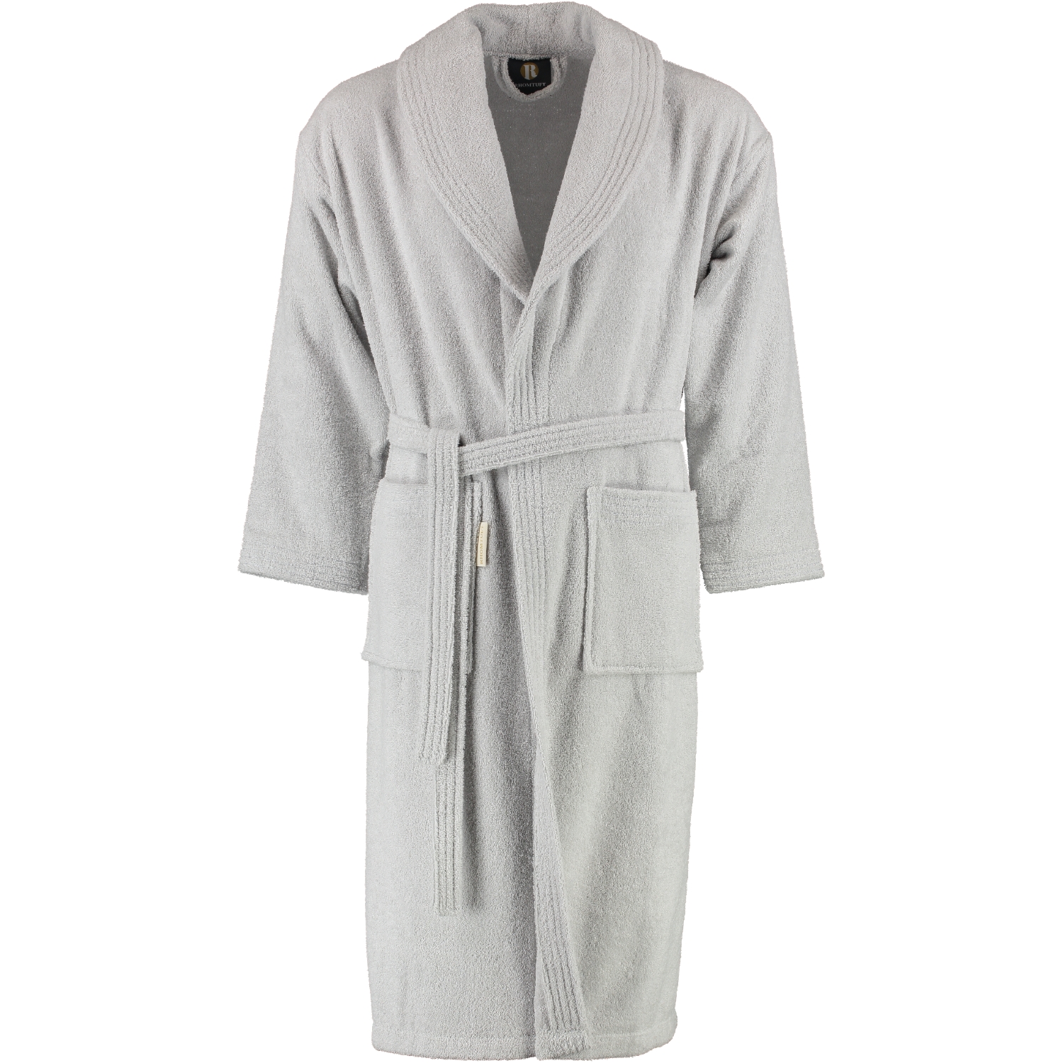 Rhomtuft - Bademantel Sir & Lady - Unisex - Farbe: perlgrau - 11 - M
