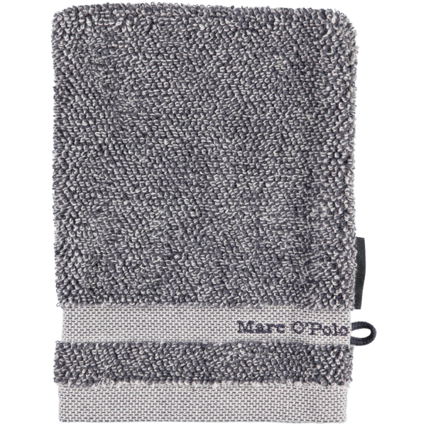 Marc o Polo Melange - Farbe: Marine/Light Silver Waschhandschuh 16x21 cm