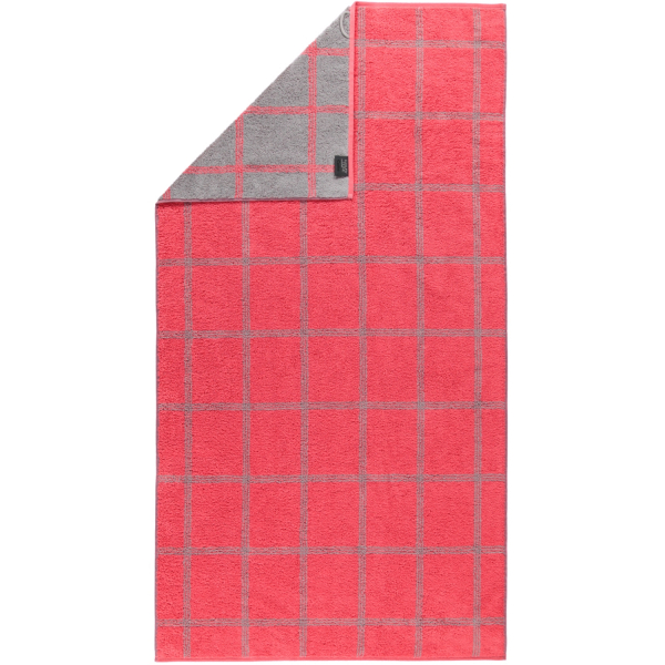 Cawö - Luxury Home Two-Tone Grafik 604 - Farbe: rot - 27 Duschtuch 80x150 cm