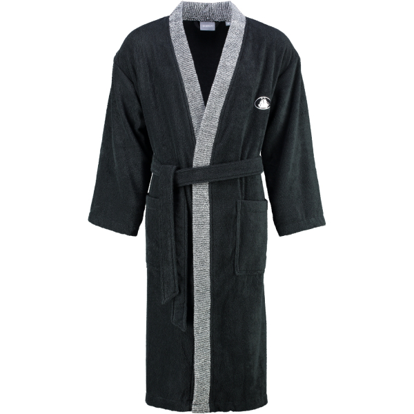 Egeria Bademantel Kimono Black&White - Farbe: black - 091 (011026) S